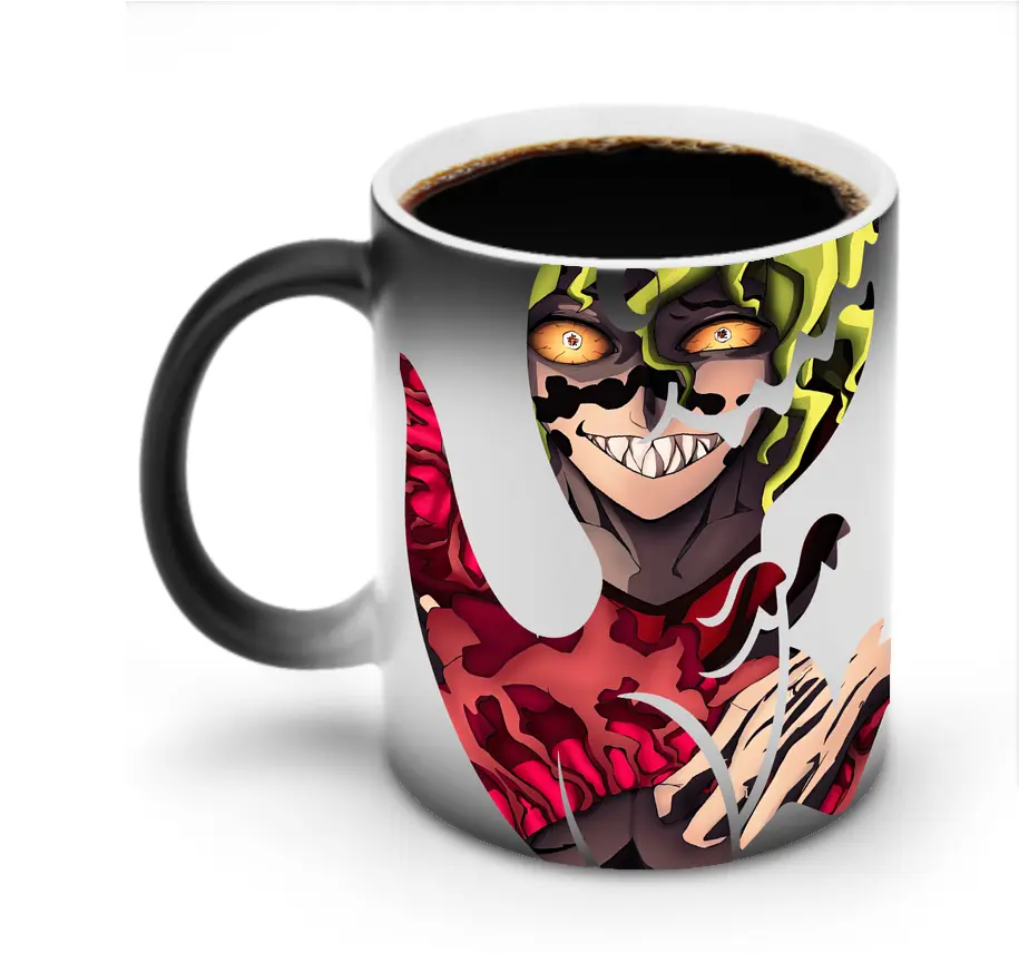 鬼滅の刃 グッズ,妓夫太郎 - 変色マグカップ ・ セラミック ・ 熱転写プリント ・ 耐久性 高品質 ・ ギフト・自宅用 コーヒー お茶