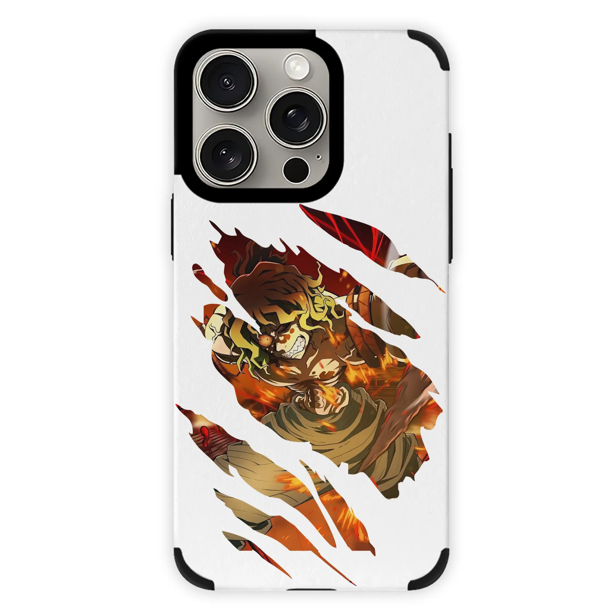 鬼滅の刃 グッズ,妓夫太郎 - IPhone15ProMax対応 ・ PUレザースマホケース ・ 耐衝撃 ・ 黄変防止 ・ 360度全面保護 ・ 柔らか手触り ・ 3D立体ボタン