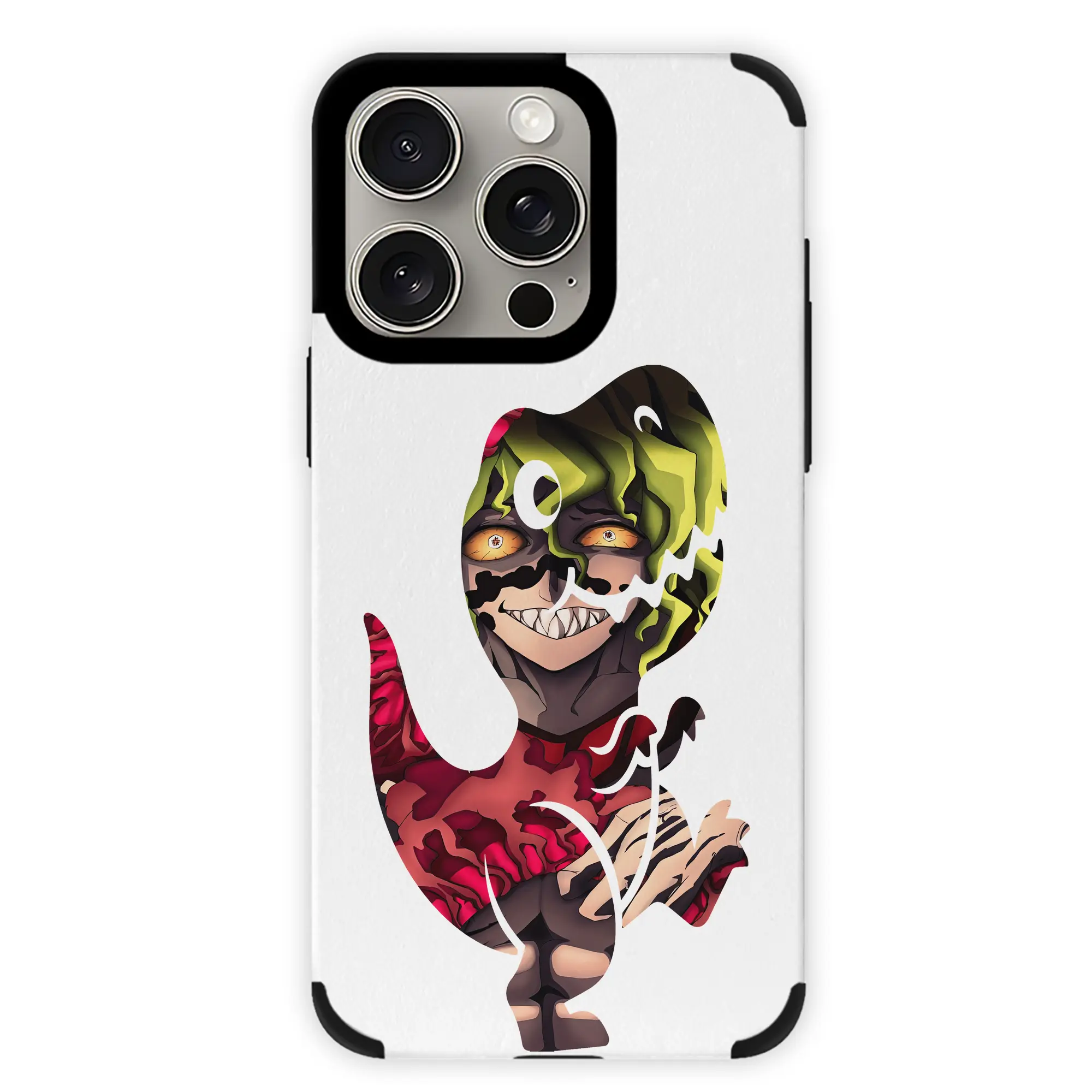 鬼滅の刃 グッズ,妓夫太郎 - IPhone15ProMax対応 ・ PUレザースマホケース ・ 耐衝撃 ・ 黄変防止 ・ 360度全面保護 ・ 柔らか手触り ・ 3D立体ボタン