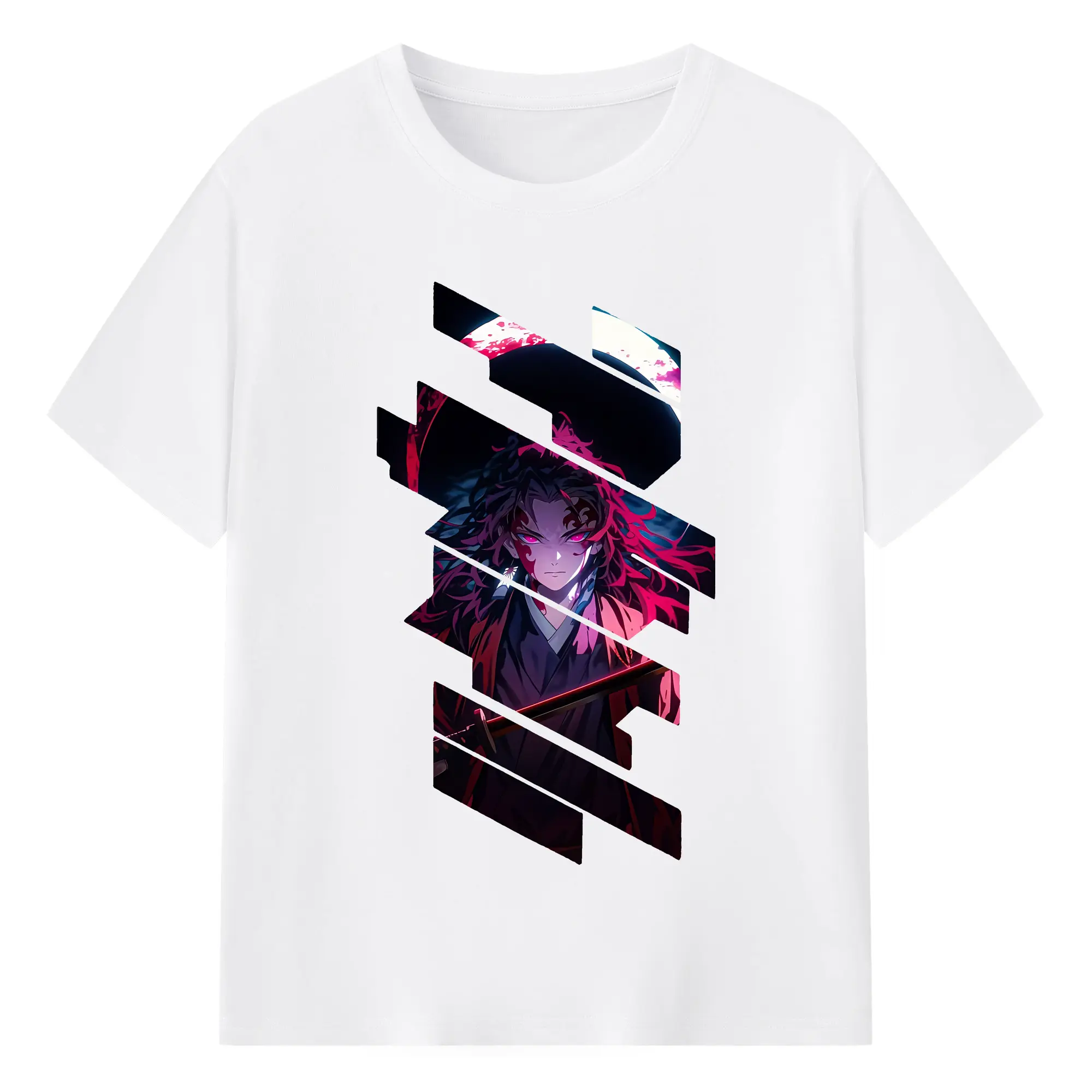 鬼滅の刃 グッズ,継国 縁壱 - 綿100％ 半袖Tシャツ ・ フロントプリント ・ 快適 通気性 ・ 日常使い 散歩 スポーツ用