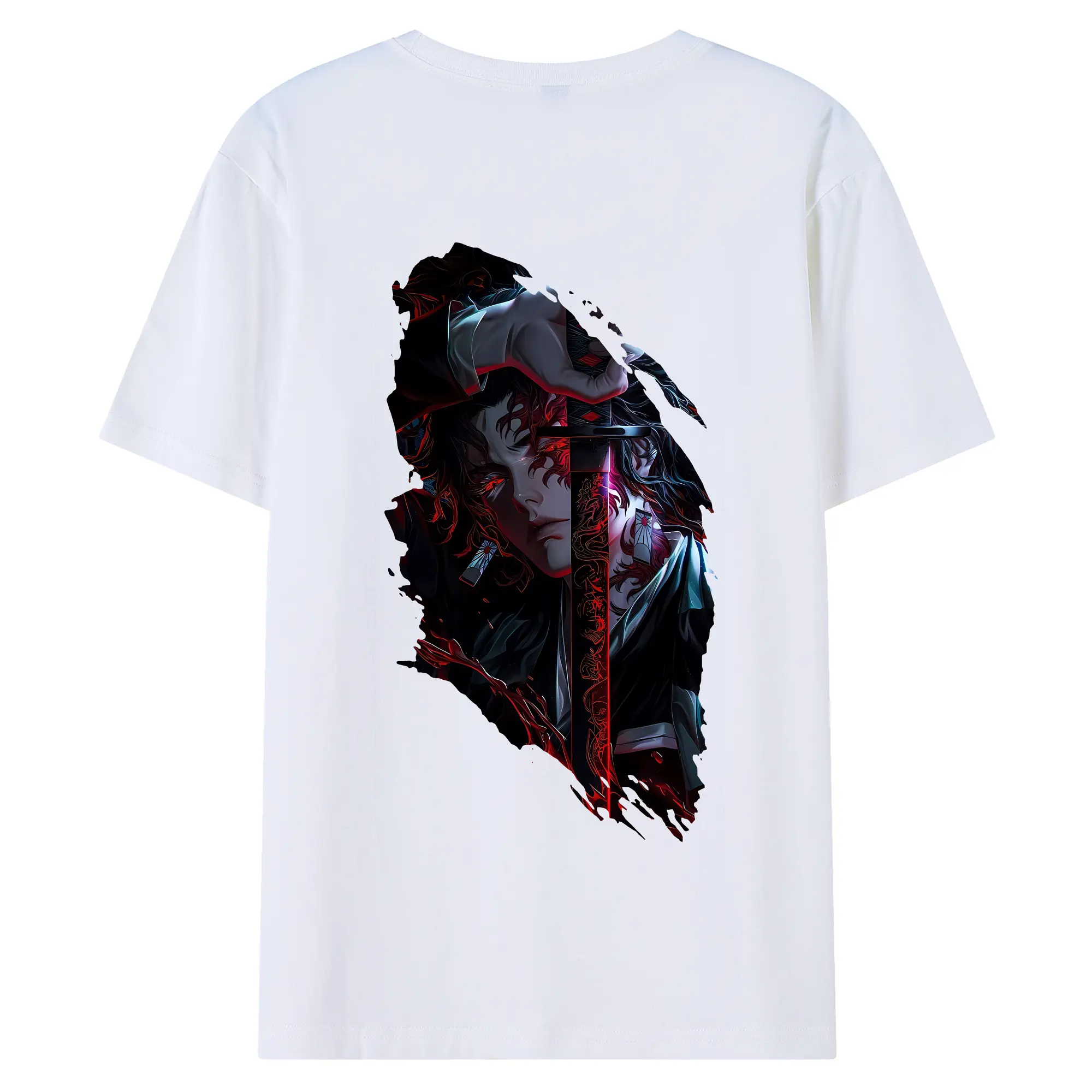 鬼滅の刃 グッズ,継国 縁壱 - 綿100％ 半袖Tシャツ ・ バックプリント ・ 快適 通気性 ・ 日常使い 散歩 スポーツ用