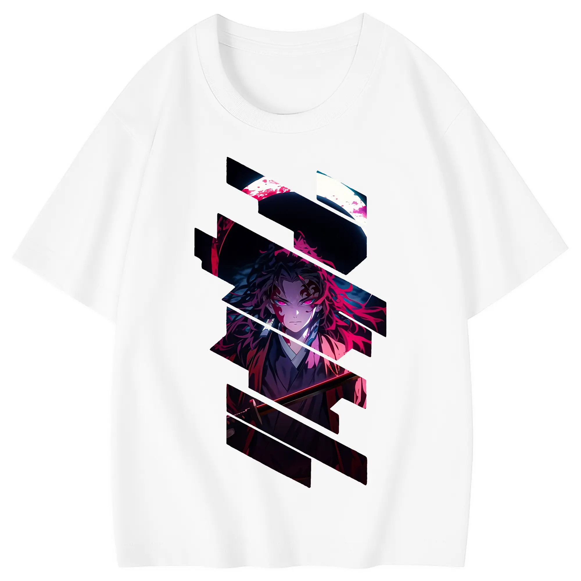 鬼滅の刃 グッズ,継国 縁壱 - 綿100％ キッズTシャツ ・ フロントプリント ・ 快適 通気性 ・ スポーツ カジュアル 散歩用