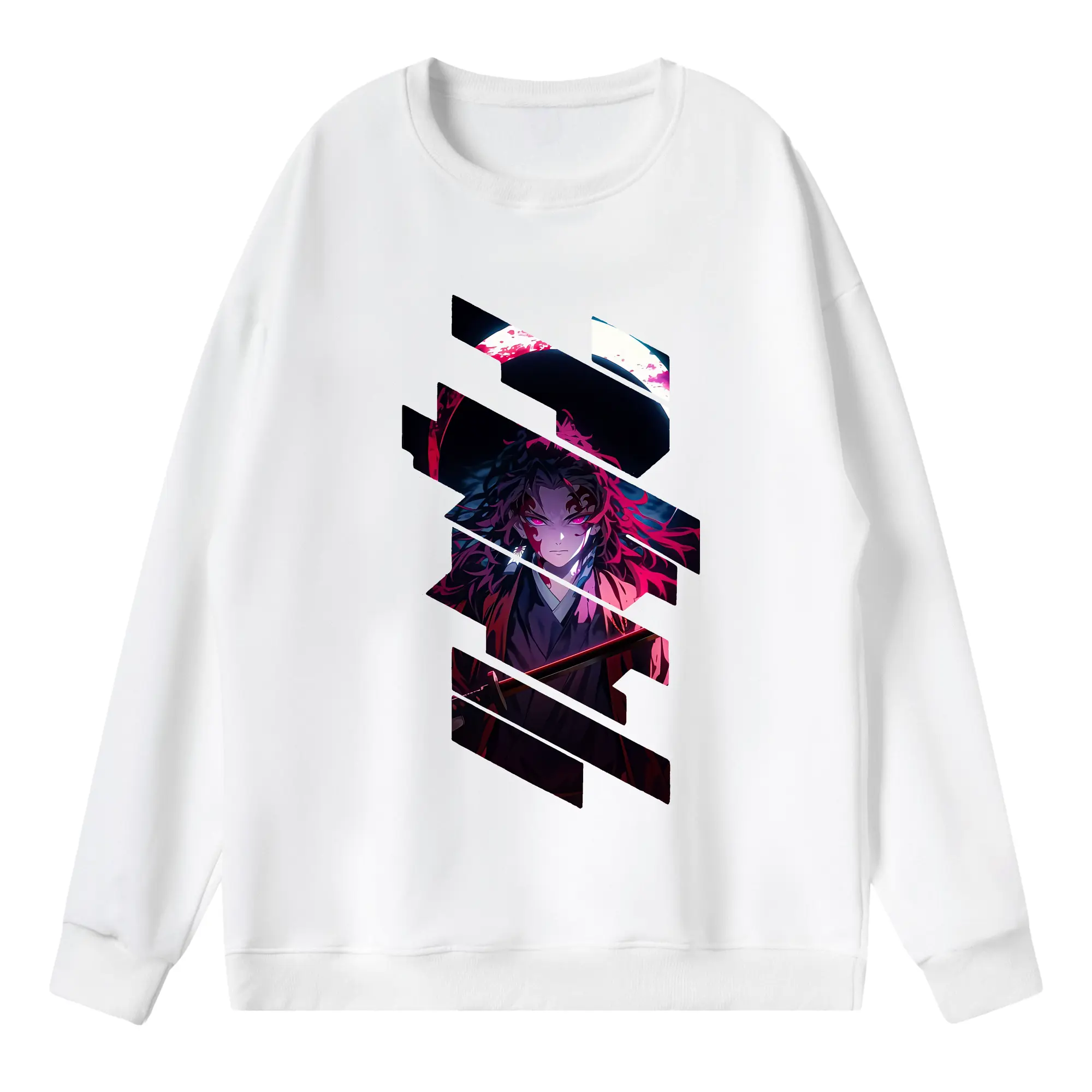 鬼滅の刃 グッズ,継国 縁壱 - 薄手 クルーネック スウェット 裏毛260g · ポリエステル 春秋向け カジュアル 男女兼用 · トレーナー デイリー スポーツ 散歩に最適