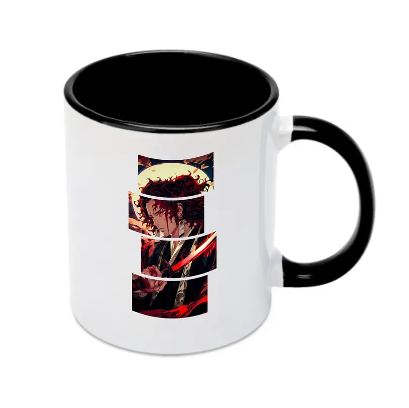 鬼滅の刃 グッズ,継国 縁壱 - カラフルマグカップ ・ 陶器 ・ 熱転写プリント ・ 鮮やかデザイン ・ 耐久性 高品質 ・ コーヒー お茶 ギフト用