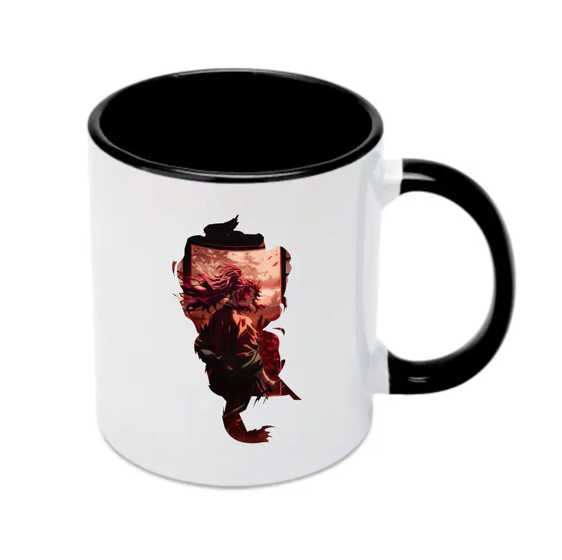 鬼滅の刃 グッズ,継国 縁壱 - カラフルマグカップ ・ 陶器 ・ 熱転写プリント ・ 鮮やかデザイン ・ 耐久性 高品質 ・ コーヒー お茶 ギフト用