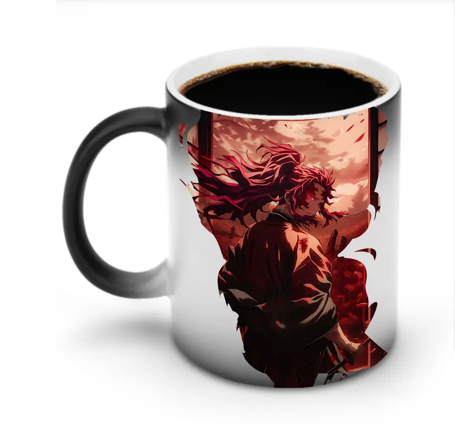 鬼滅の刃 グッズ,継国 縁壱 - 変色マグカップ ・ セラミック ・ 熱転写プリント ・ 耐久性 高品質 ・ ギフト・自宅用 コーヒー お茶
