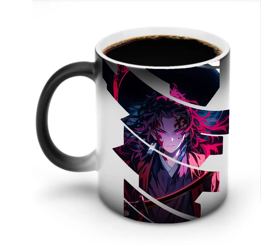 鬼滅の刃 グッズ,継国 縁壱 - 変色マグカップ ・ セラミック ・ 熱転写プリント ・ 耐久性 高品質 ・ ギフト・自宅用 コーヒー お茶