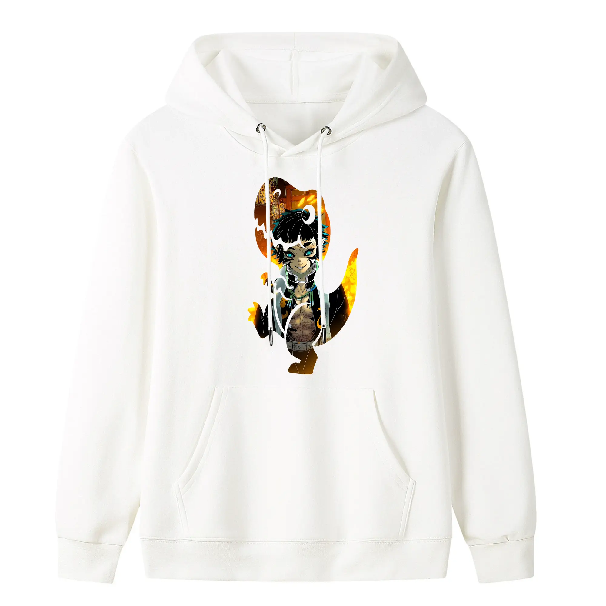 鬼滅の刃 グッズ,獪岳 - キッズ フード付きパーカー ・ フロントプリント ・ ポリエステル100％ ・ 快適 通学 スポーツ 日常使い お散歩用