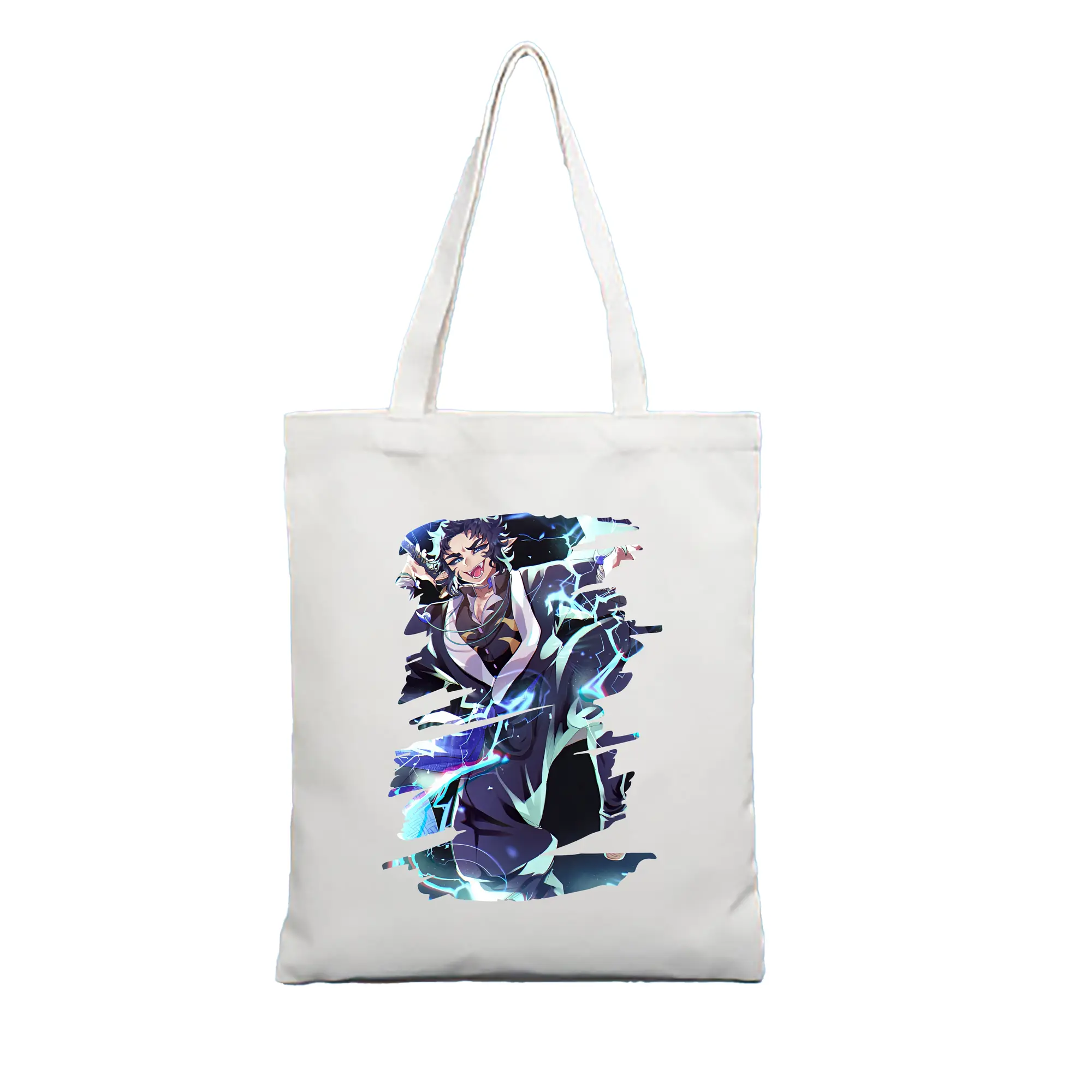 鬼滅の刃 グッズ,獪岳 - 縦型キャンバス手提げバッグ（トートバッグ） ・ キャンバス素材 ・ ショッピング用 ・ 軽量 丈夫 お手入れ簡単