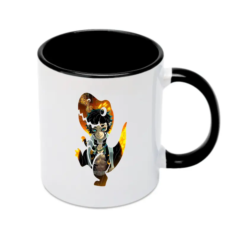 鬼滅の刃 グッズ,獪岳 - カラフルマグカップ ・ 陶器 ・ 熱転写プリント ・ 鮮やかデザイン ・ 耐久性 高品質 ・ コーヒー お茶 ギフト用