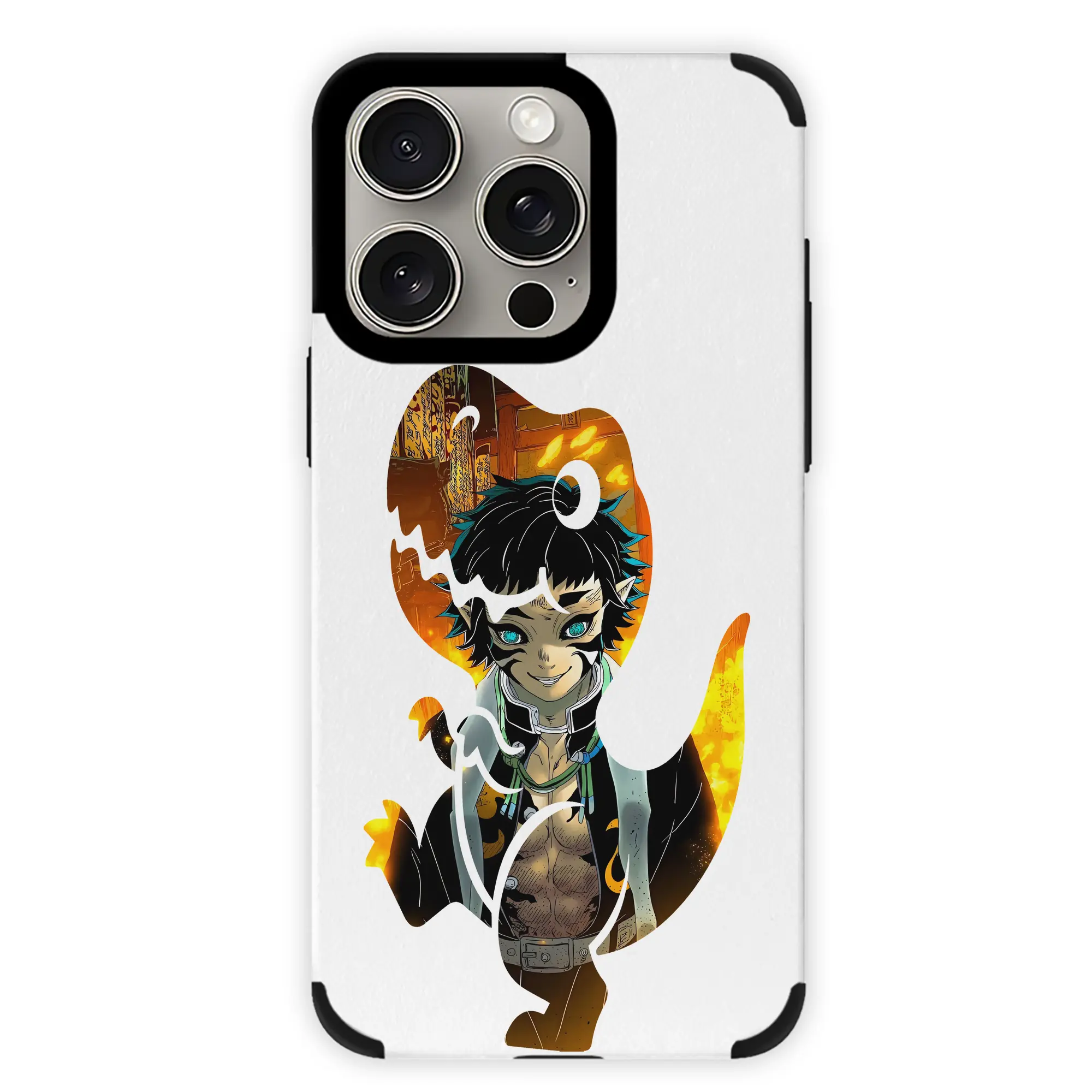 鬼滅の刃 グッズ,獪岳 - IPhone15ProMax対応 ・ PUレザースマホケース ・ 耐衝撃 ・ 黄変防止 ・ 360度全面保護 ・ 柔らか手触り ・ 3D立体ボタン