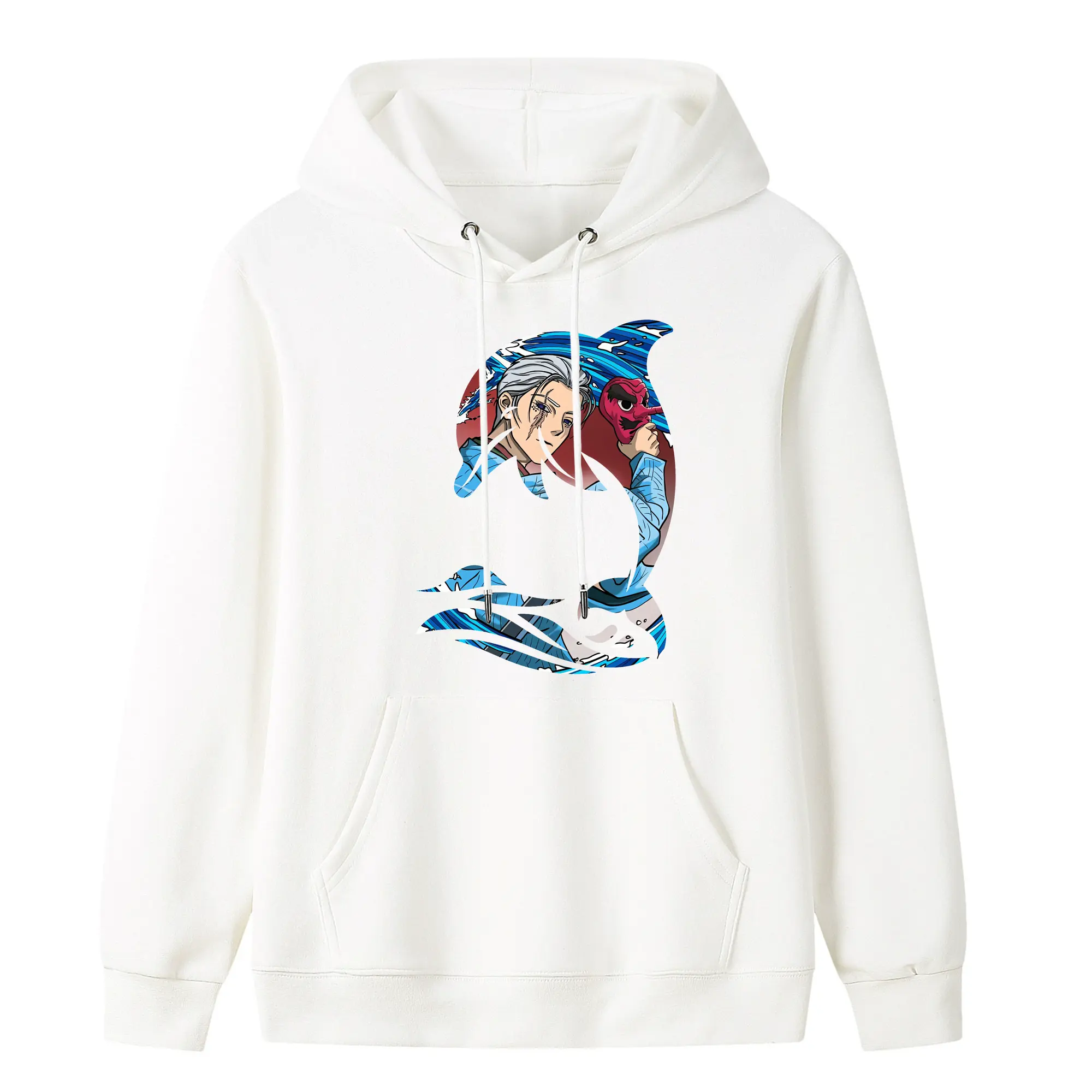 鬼滅の刃 グッズ,鱗滝 左近次 - キッズ フード付きパーカー ・ フロントプリント ・ ポリエステル100％ ・ 快適 通学 スポーツ 日常使い お散歩用