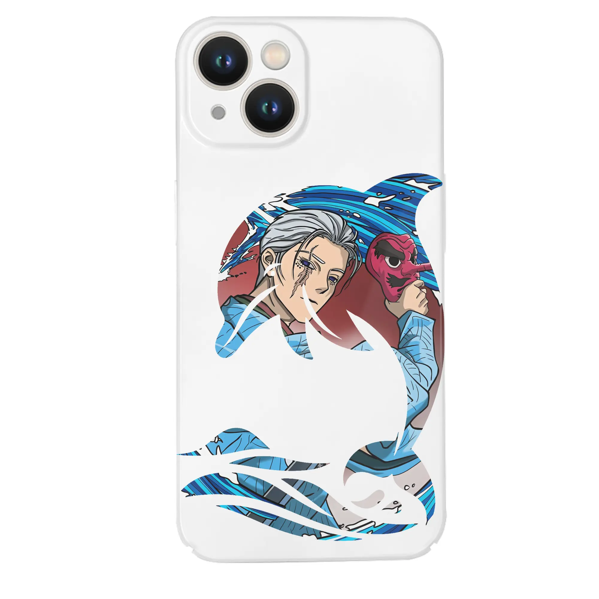 鬼滅の刃 グッズ,鱗滝 左近次 - IPhone 14シリーズ対応 ・ ハードケース ・ 衝撃吸収 ・ 360度密着 ・ カメラ保護 ・ 高品質プラスチック ・ 快適操作