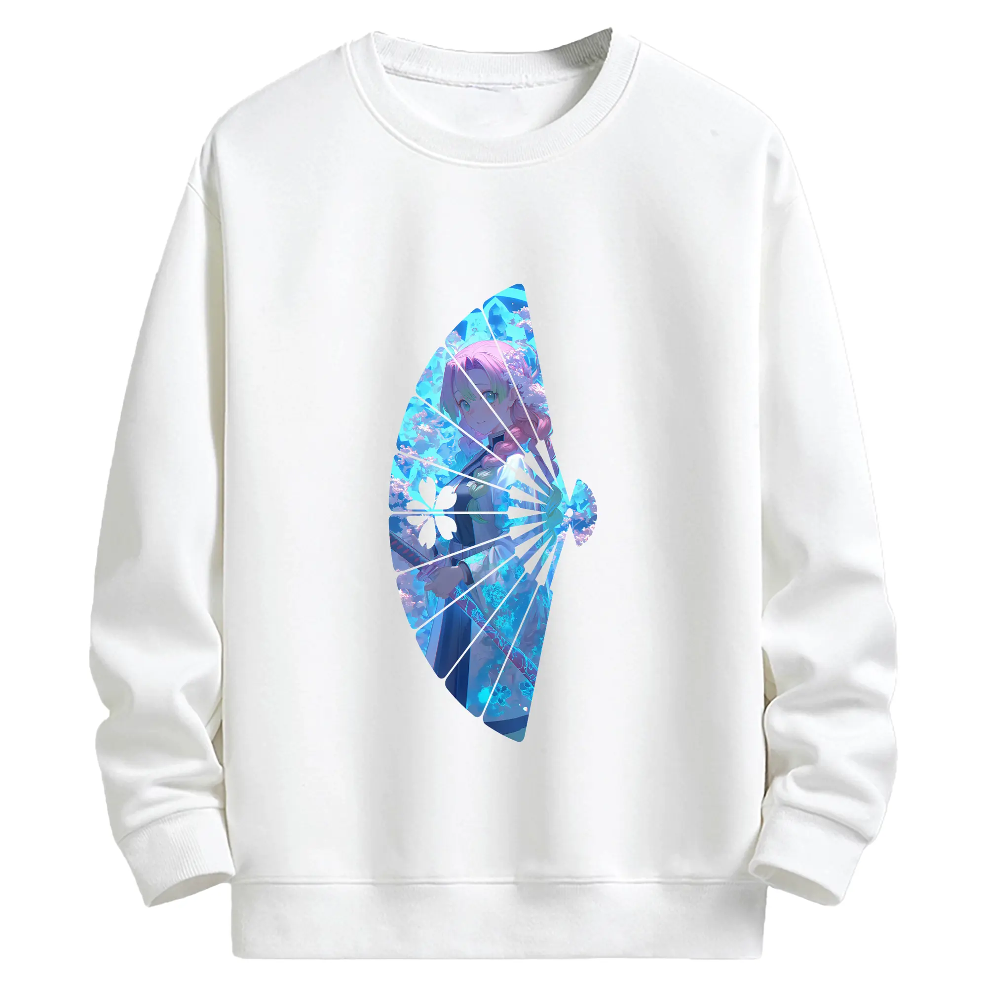 鬼滅の刃 グッズ,甘露寺 蜜璃 - キッズ クルーネックスウェットシャツ ・ フロントプリント ・ 綿80％ ポリエステル20％ ・ 快適 通学 スポーツ 日常使い お散歩用