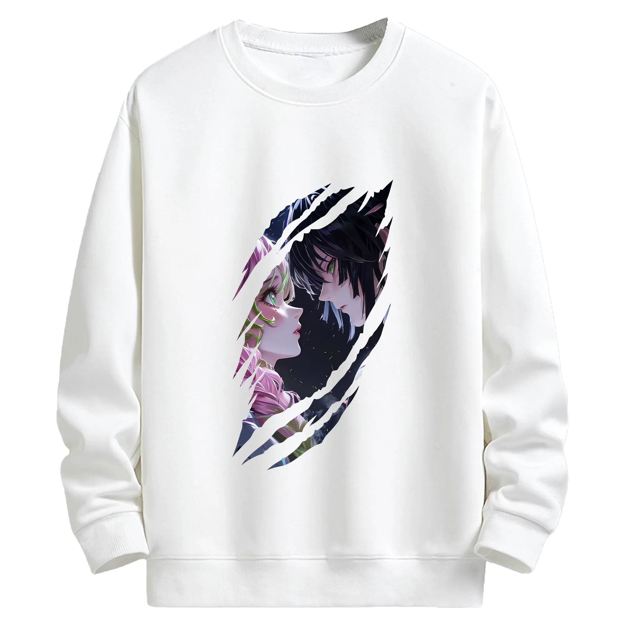 鬼滅の刃 グッズ,甘露寺 蜜璃 - キッズ クルーネックスウェットシャツ ・ フロントプリント ・ 綿80％ ポリエステル20％ ・ 快適 通学 スポーツ 日常使い お散歩用
