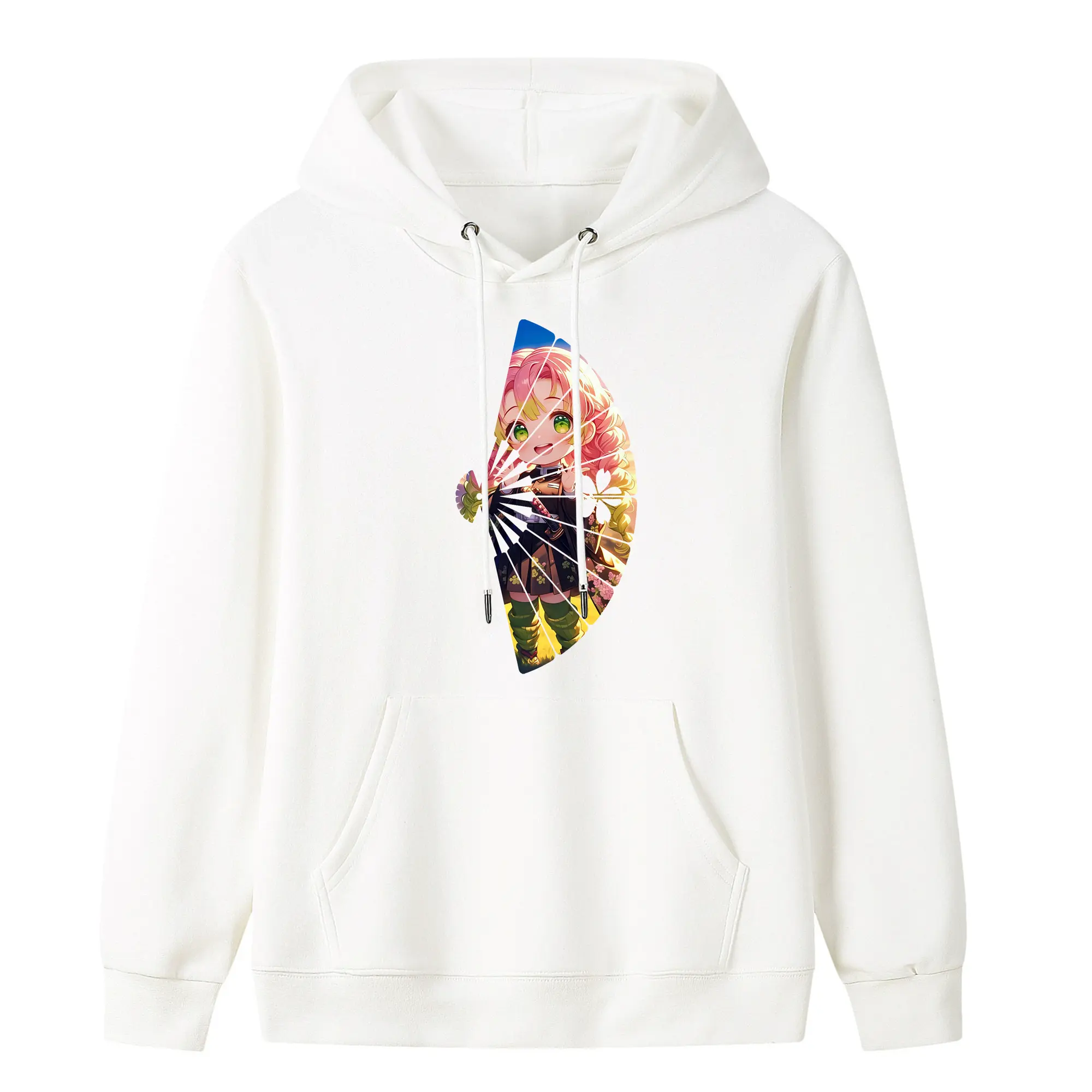 鬼滅の刃 グッズ,甘露寺 蜜璃 - キッズ フード付きパーカー ・ フロントプリント ・ ポリエステル100％ ・ 快適 通学 スポーツ 日常使い お散歩用