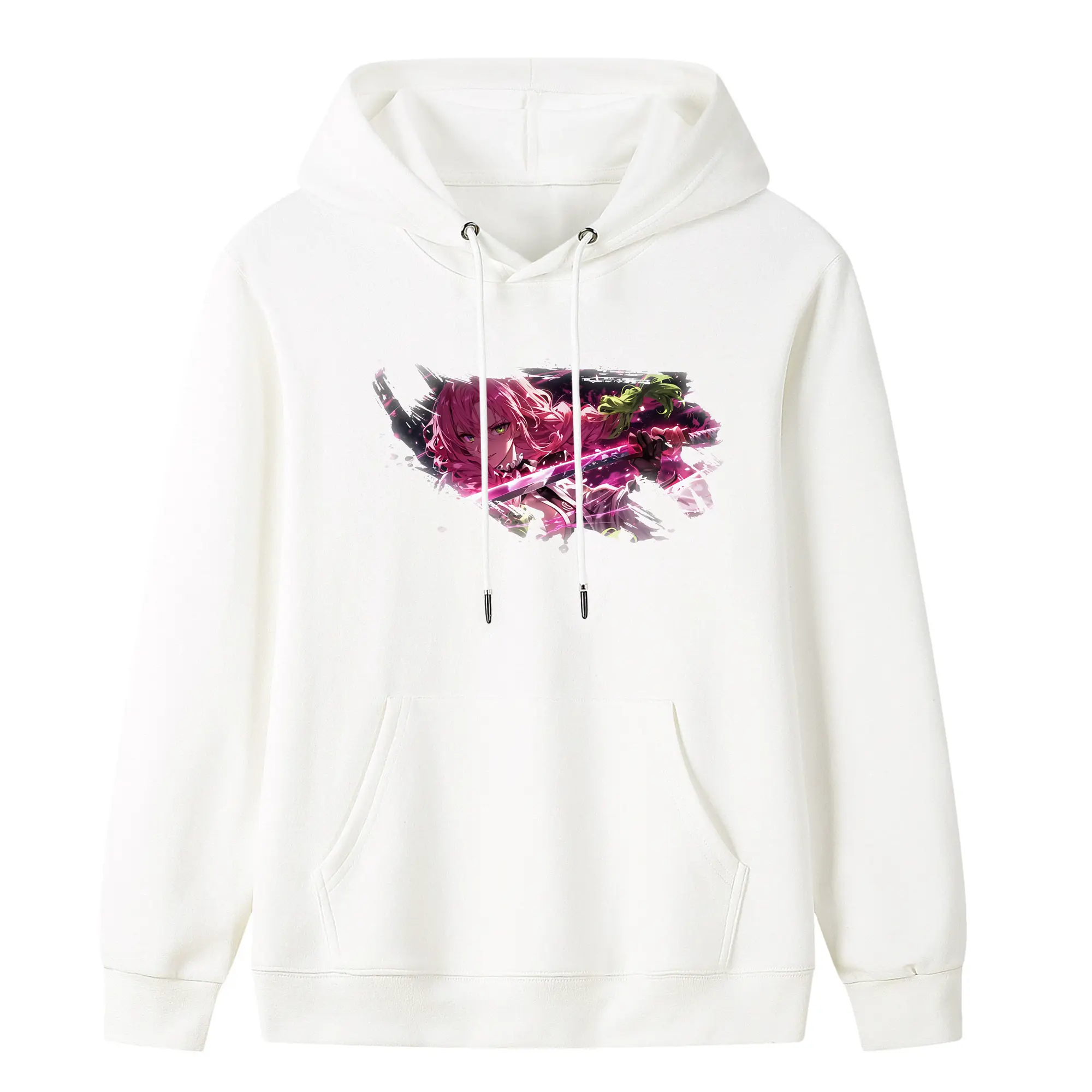 鬼滅の刃 グッズ,甘露寺 蜜璃 - キッズ フード付きパーカー ・ フロントプリント ・ ポリエステル100％ ・ 快適 通学 スポーツ 日常使い お散歩用