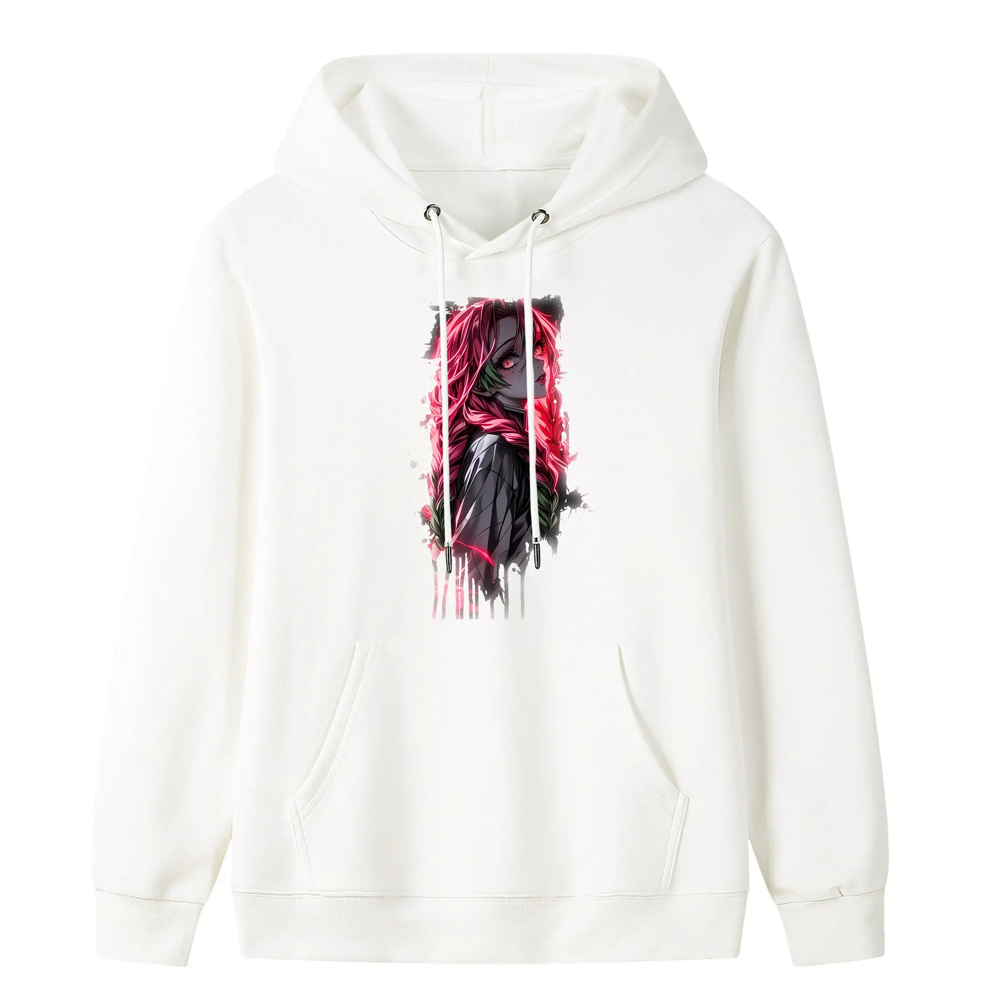 鬼滅の刃 グッズ,甘露寺 蜜璃 - キッズ フード付きパーカー ・ フロントプリント ・ ポリエステル100％ ・ 快適 通学 スポーツ 日常使い お散歩用