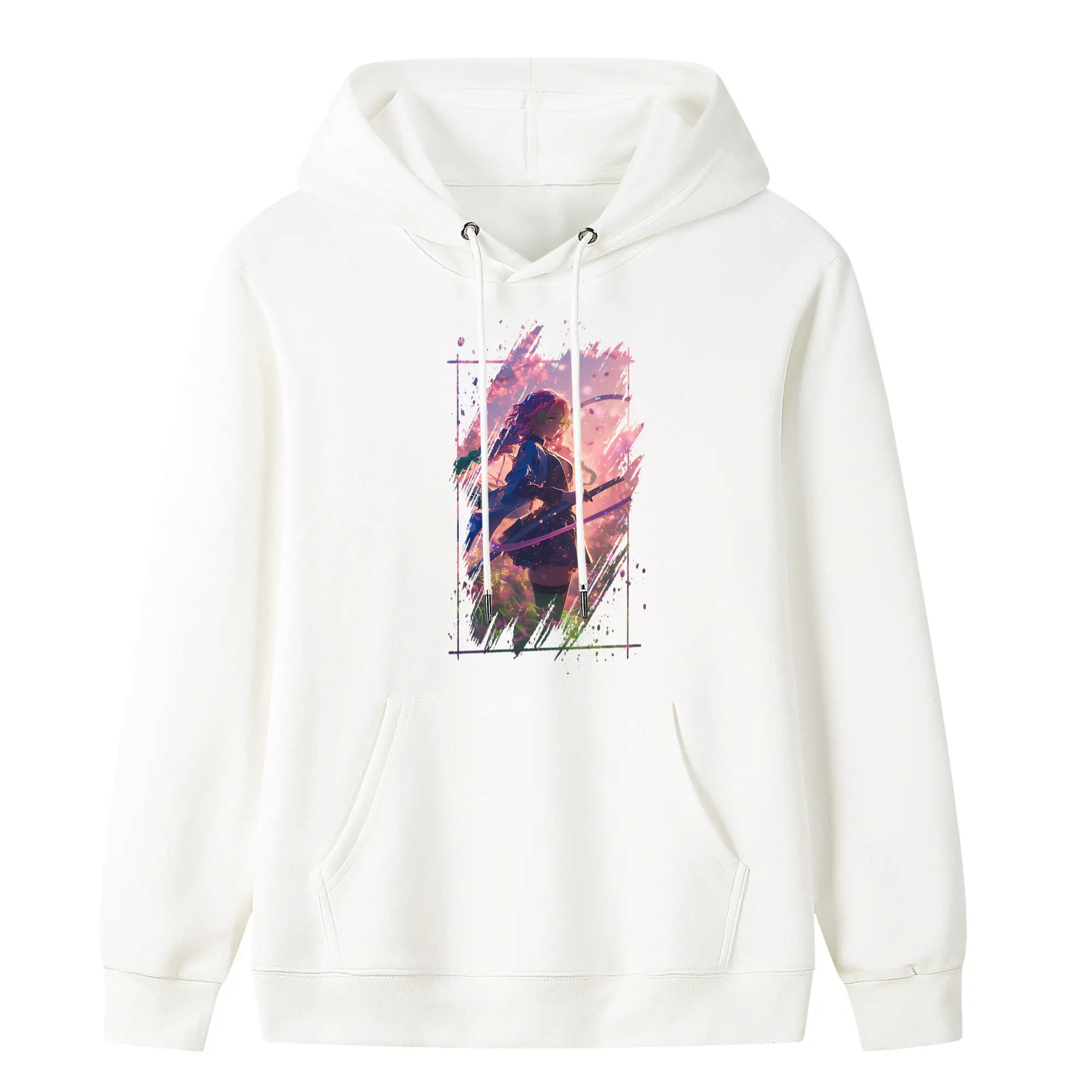 鬼滅の刃 グッズ,甘露寺 蜜璃 - キッズ フード付きパーカー ・ フロントプリント ・ ポリエステル100％ ・ 快適 通学 スポーツ 日常使い お散歩用