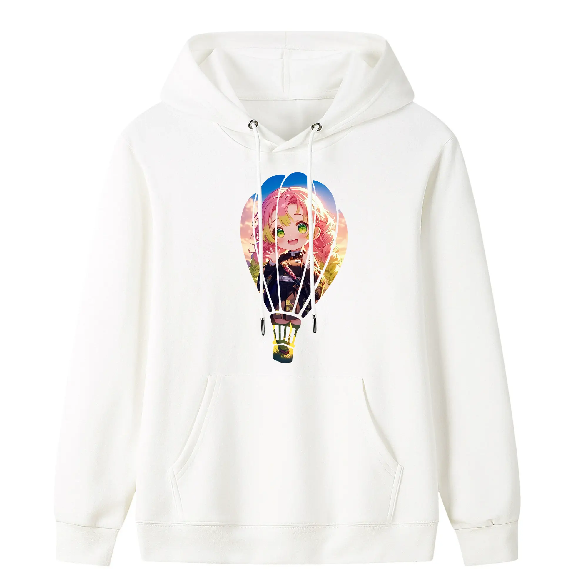 鬼滅の刃 グッズ,甘露寺 蜜璃 - キッズ フード付きパーカー ・ フロントプリント ・ ポリエステル100％ ・ 快適 通学 スポーツ 日常使い お散歩用