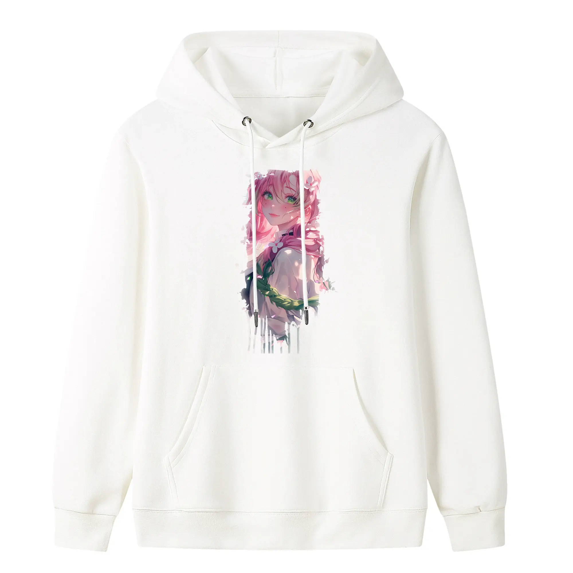 鬼滅の刃 グッズ,甘露寺 蜜璃 - キッズ フード付きパーカー ・ フロントプリント ・ ポリエステル100％ ・ 快適 通学 スポーツ 日常使い お散歩用