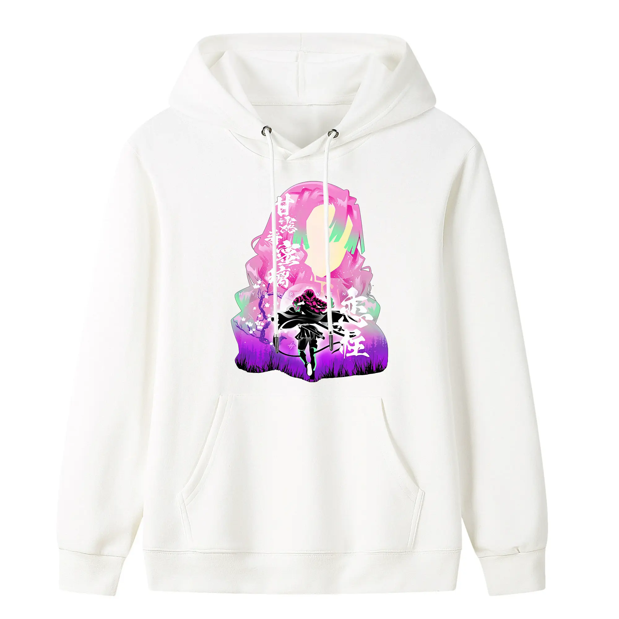 鬼滅の刃 グッズ,甘露寺 蜜璃 - キッズ フード付きパーカー ・ フロントプリント ・ ポリエステル100％ ・ 快適 通学 スポーツ 日常使い お散歩用