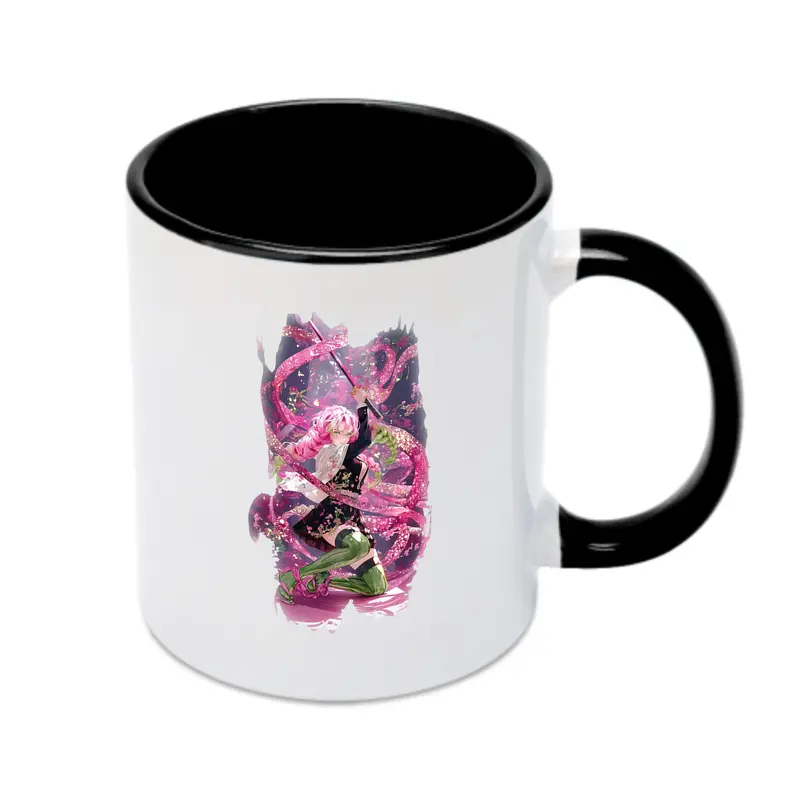 鬼滅の刃 グッズ,甘露寺 蜜璃 - カラフルマグカップ ・ 陶器 ・ 熱転写プリント ・ 鮮やかデザイン ・ 耐久性 高品質 ・ コーヒー お茶 ギフト用