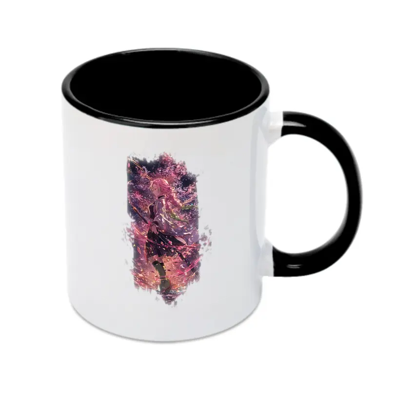 鬼滅の刃 グッズ,甘露寺 蜜璃 - カラフルマグカップ ・ 陶器 ・ 熱転写プリント ・ 鮮やかデザイン ・ 耐久性 高品質 ・ コーヒー お茶 ギフト用