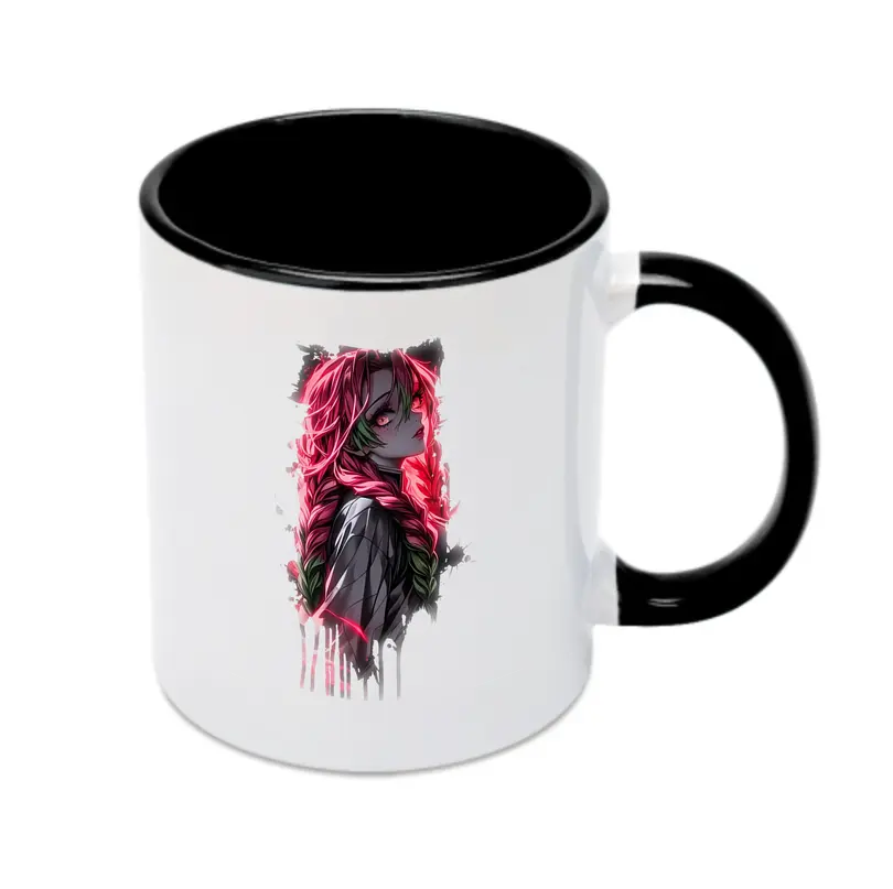 鬼滅の刃 グッズ,甘露寺 蜜璃 - カラフルマグカップ ・ 陶器 ・ 熱転写プリント ・ 鮮やかデザイン ・ 耐久性 高品質 ・ コーヒー お茶 ギフト用