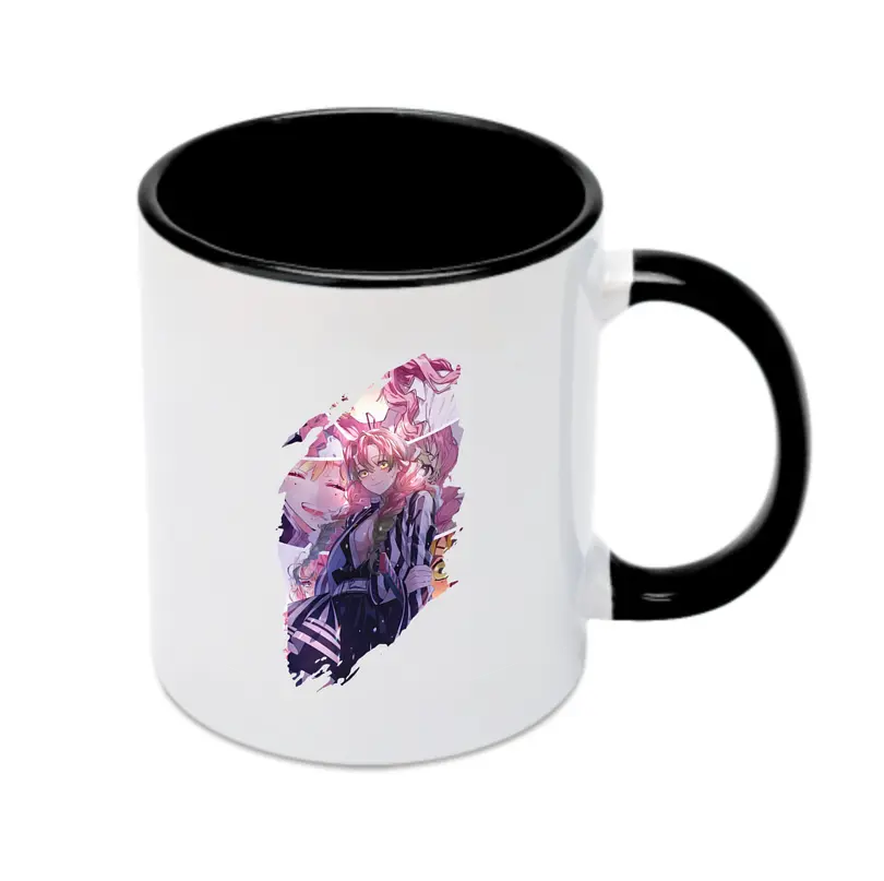 鬼滅の刃 グッズ,甘露寺 蜜璃 - カラフルマグカップ ・ 陶器 ・ 熱転写プリント ・ 鮮やかデザイン ・ 耐久性 高品質 ・ コーヒー お茶 ギフト用