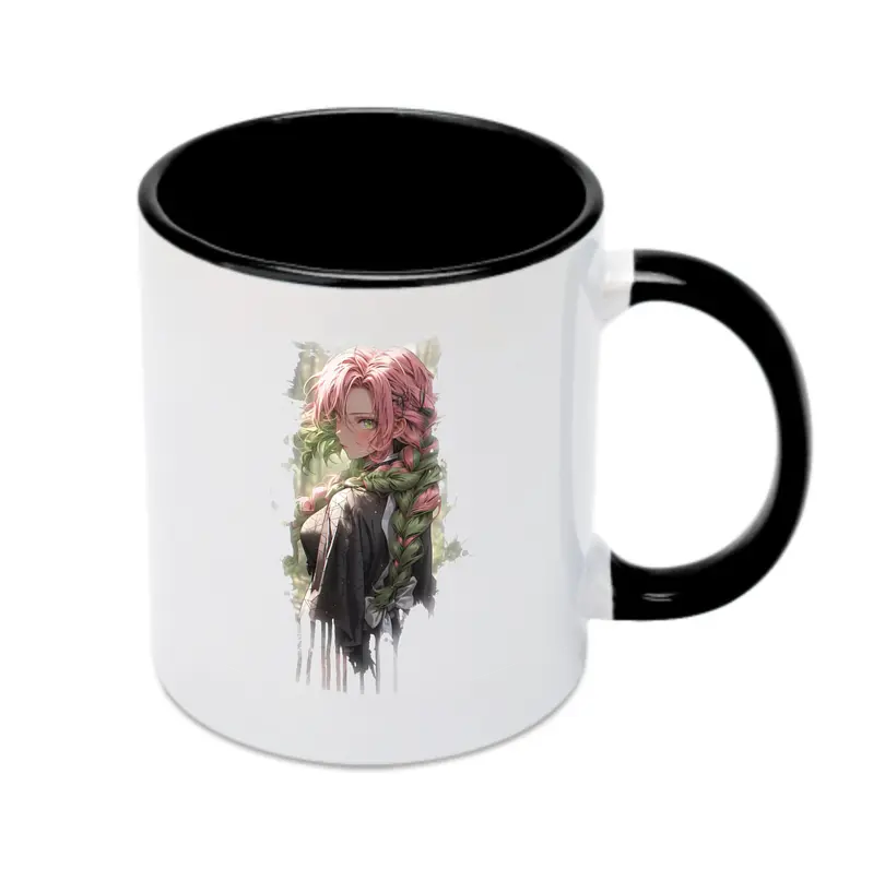 鬼滅の刃 グッズ,甘露寺 蜜璃 - カラフルマグカップ ・ 陶器 ・ 熱転写プリント ・ 鮮やかデザイン ・ 耐久性 高品質 ・ コーヒー お茶 ギフト用