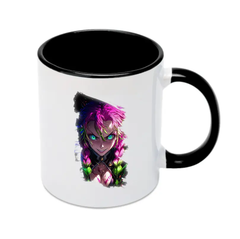 鬼滅の刃 グッズ,甘露寺 蜜璃 - カラフルマグカップ ・ 陶器 ・ 熱転写プリント ・ 鮮やかデザイン ・ 耐久性 高品質 ・ コーヒー お茶 ギフト用