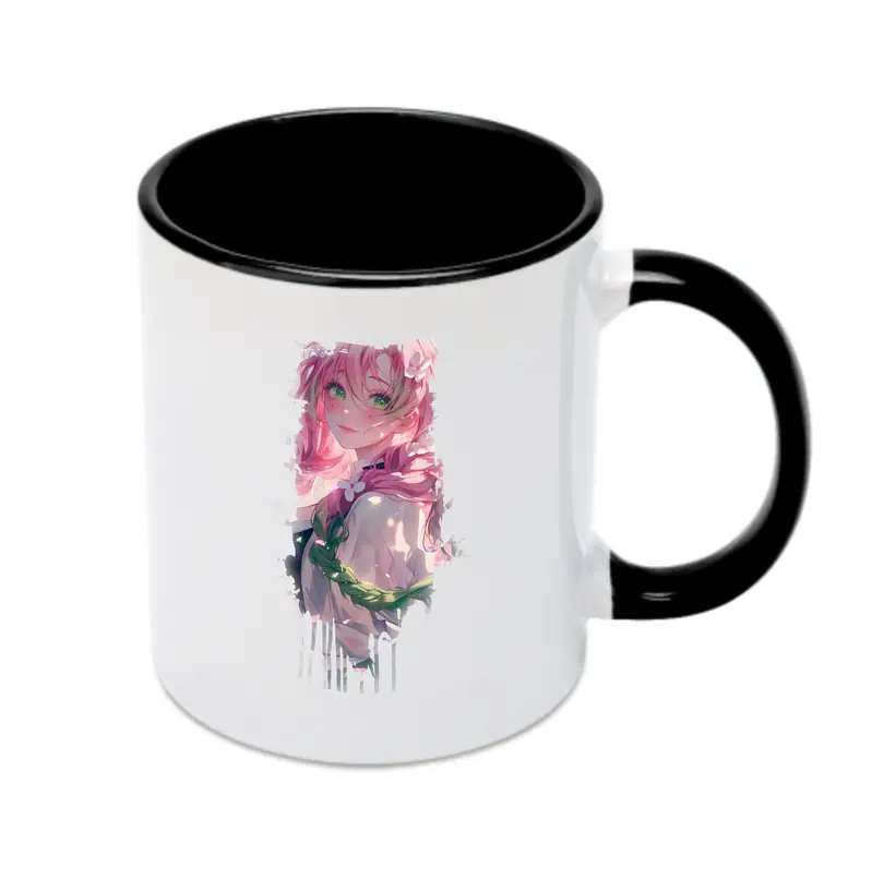 鬼滅の刃 グッズ,甘露寺 蜜璃 - カラフルマグカップ ・ 陶器 ・ 熱転写プリント ・ 鮮やかデザイン ・ 耐久性 高品質 ・ コーヒー お茶 ギフト用