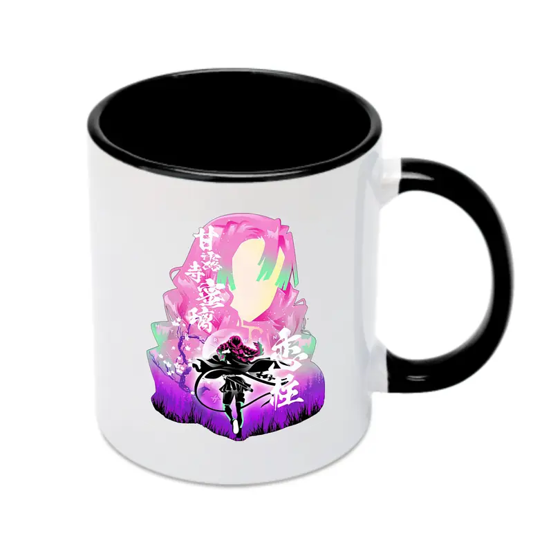 鬼滅の刃 グッズ,甘露寺 蜜璃 - カラフルマグカップ ・ 陶器 ・ 熱転写プリント ・ 鮮やかデザイン ・ 耐久性 高品質 ・ コーヒー お茶 ギフト用