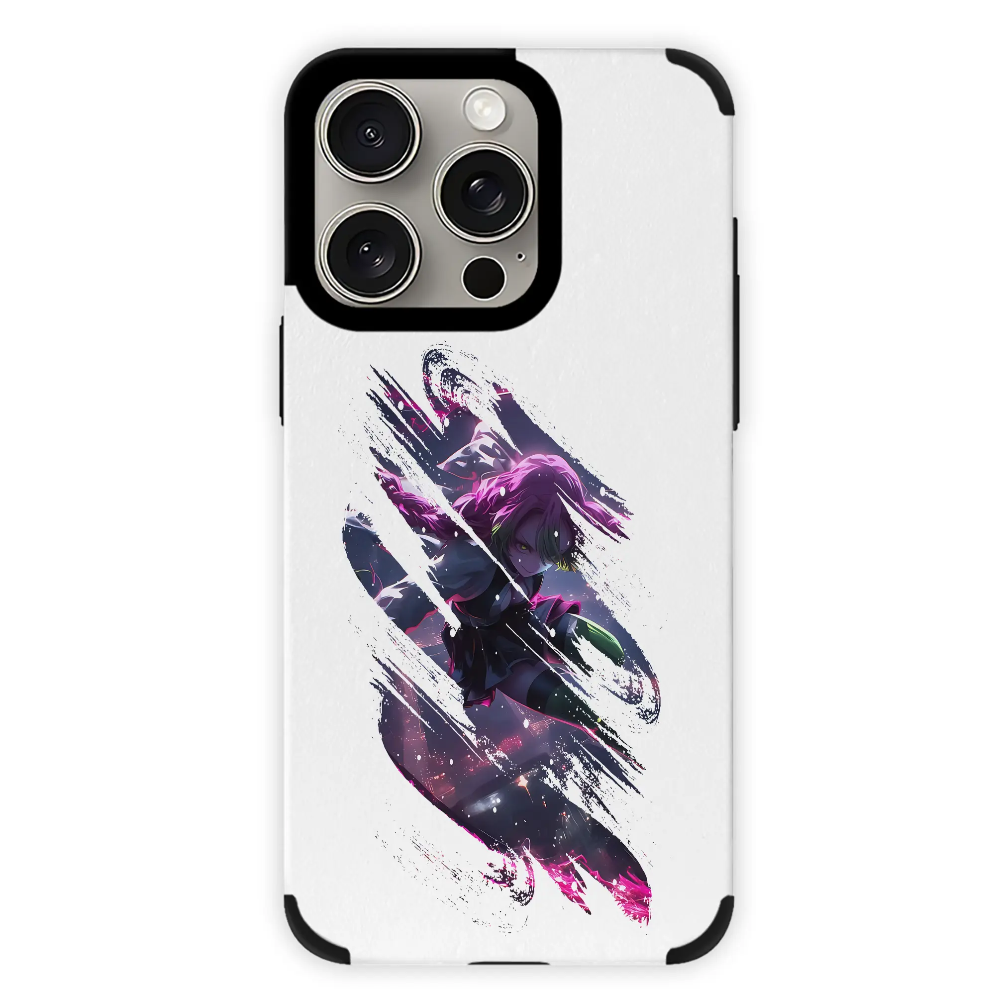 鬼滅の刃 グッズ,甘露寺 蜜璃 - IPhone15ProMax対応 ・ PUレザースマホケース ・ 耐衝撃 ・ 黄変防止 ・ 360度全面保護 ・ 柔らか手触り ・ 3D立体ボタン