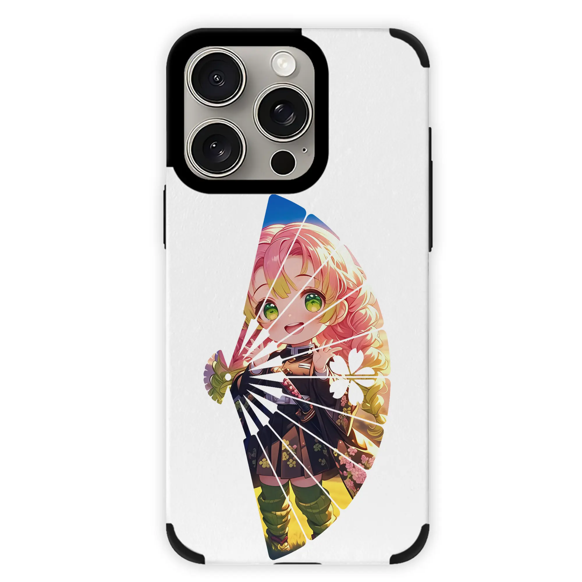 鬼滅の刃 グッズ,甘露寺 蜜璃 - IPhone15ProMax対応 ・ PUレザースマホケース ・ 耐衝撃 ・ 黄変防止 ・ 360度全面保護 ・ 柔らか手触り ・ 3D立体ボタン