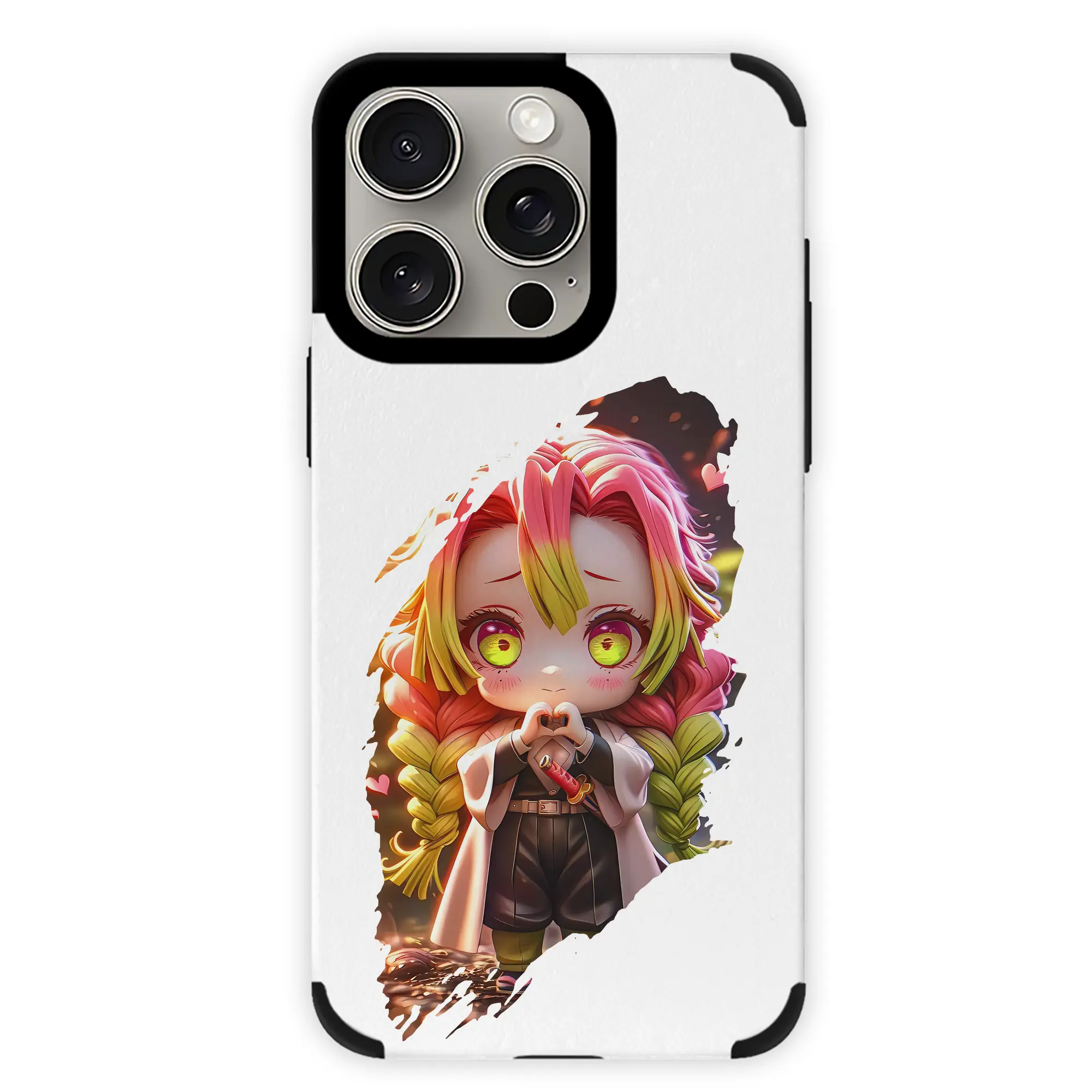 鬼滅の刃 グッズ,甘露寺 蜜璃 - IPhone15ProMax対応 ・ PUレザースマホケース ・ 耐衝撃 ・ 黄変防止 ・ 360度全面保護 ・ 柔らか手触り ・ 3D立体ボタン