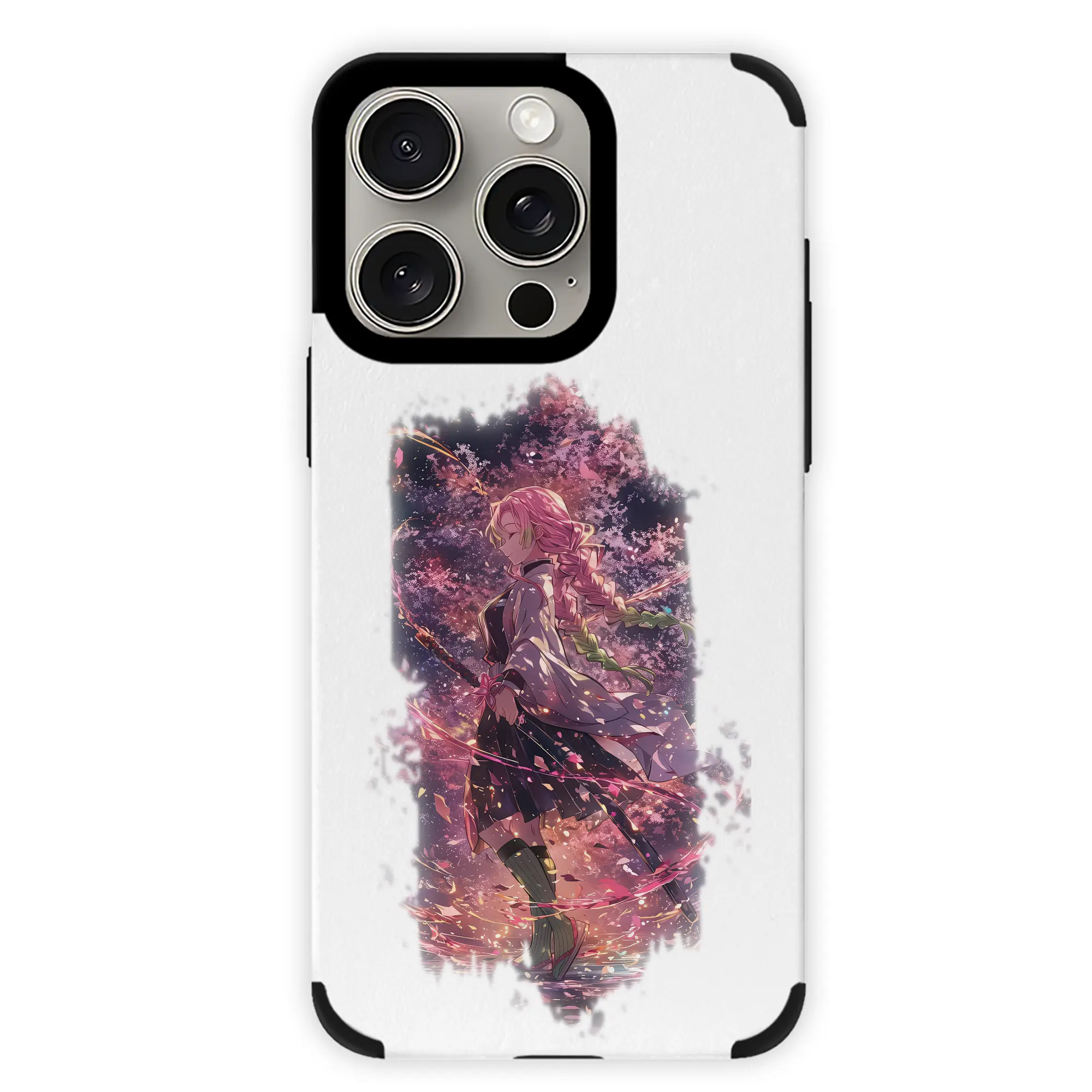 鬼滅の刃 グッズ,甘露寺 蜜璃 - IPhone15ProMax対応 ・ PUレザースマホケース ・ 耐衝撃 ・ 黄変防止 ・ 360度全面保護 ・ 柔らか手触り ・ 3D立体ボタン