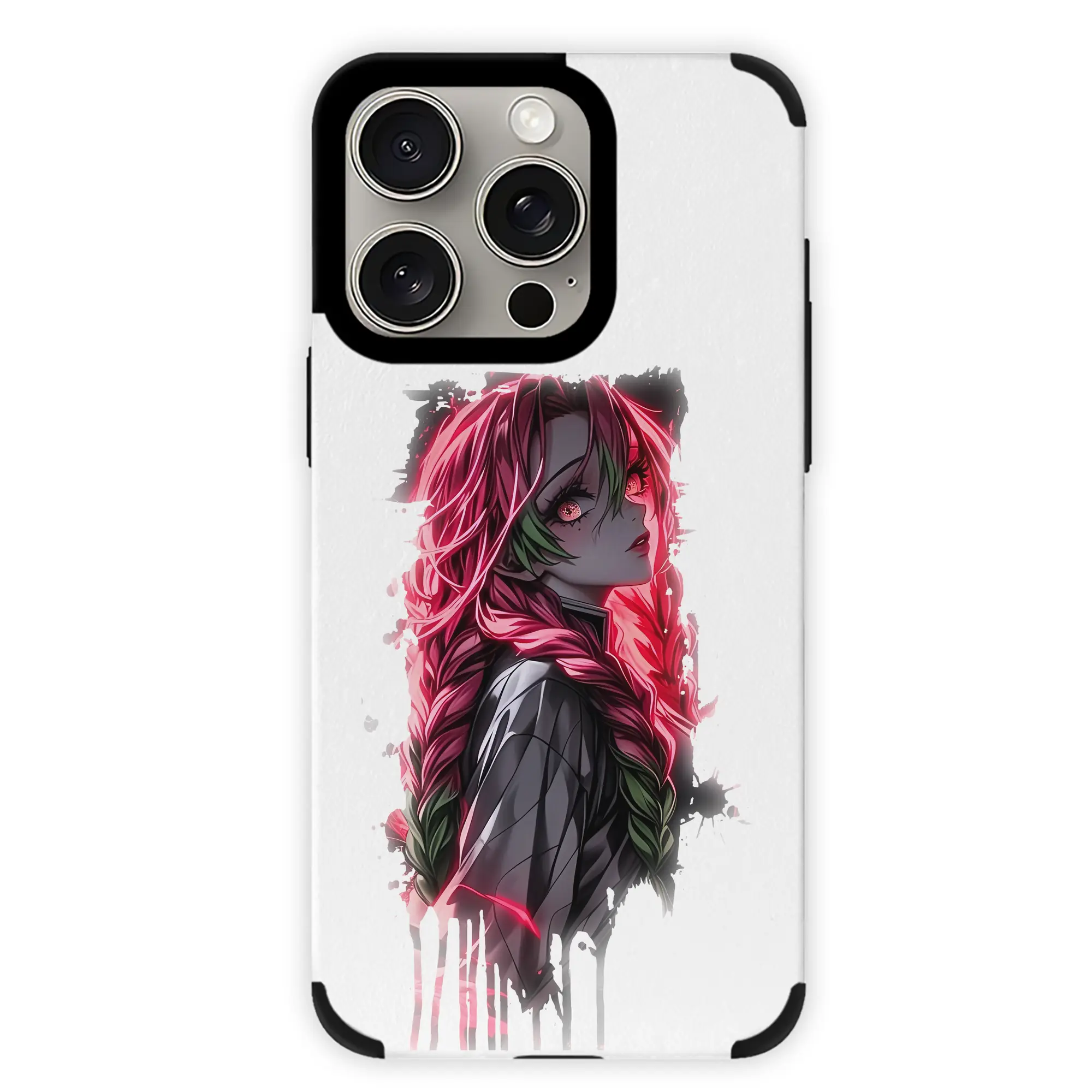 鬼滅の刃 グッズ,甘露寺 蜜璃 - IPhone15ProMax対応 ・ PUレザースマホケース ・ 耐衝撃 ・ 黄変防止 ・ 360度全面保護 ・ 柔らか手触り ・ 3D立体ボタン