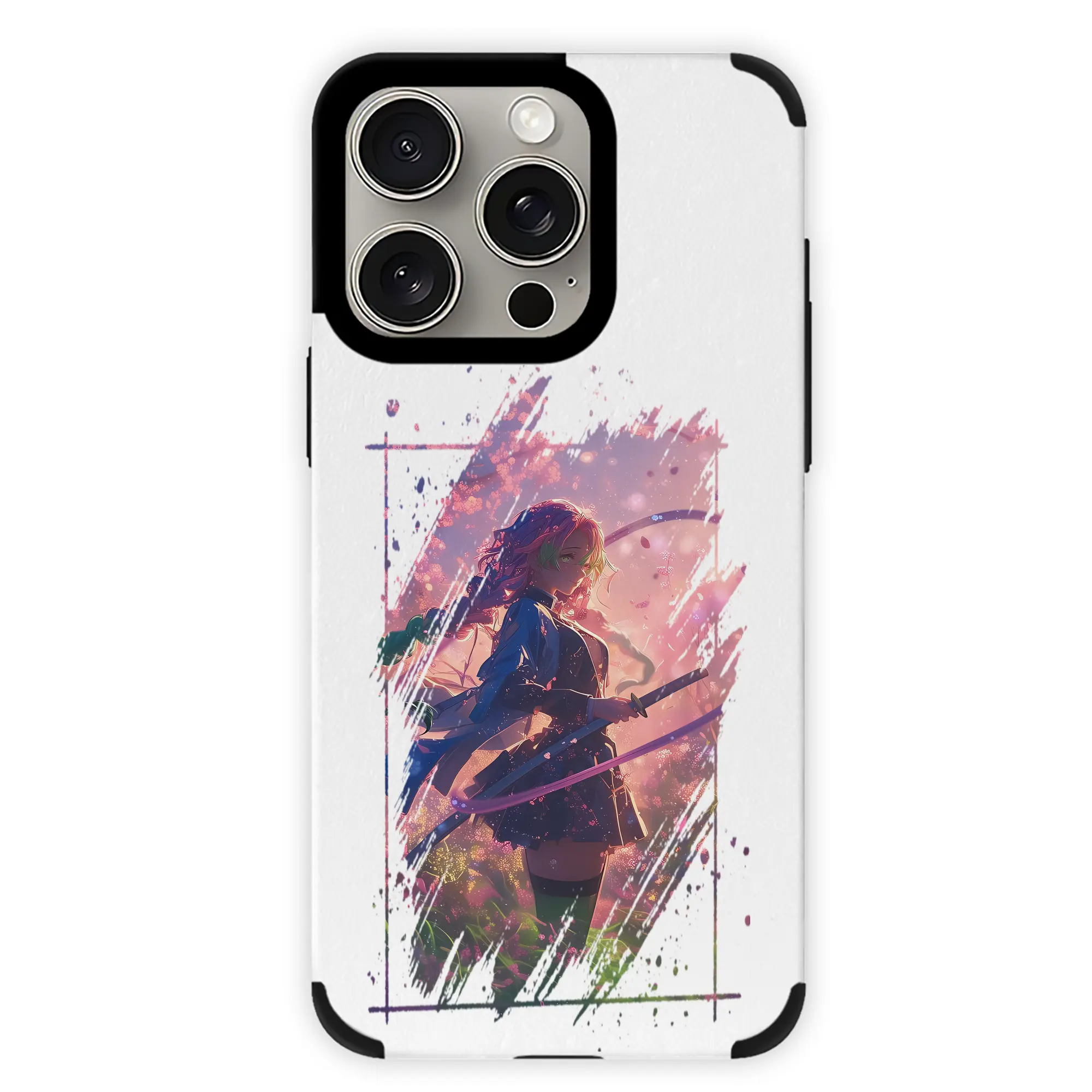 鬼滅の刃 グッズ,甘露寺 蜜璃 - IPhone15ProMax対応 ・ PUレザースマホケース ・ 耐衝撃 ・ 黄変防止 ・ 360度全面保護 ・ 柔らか手触り ・ 3D立体ボタン