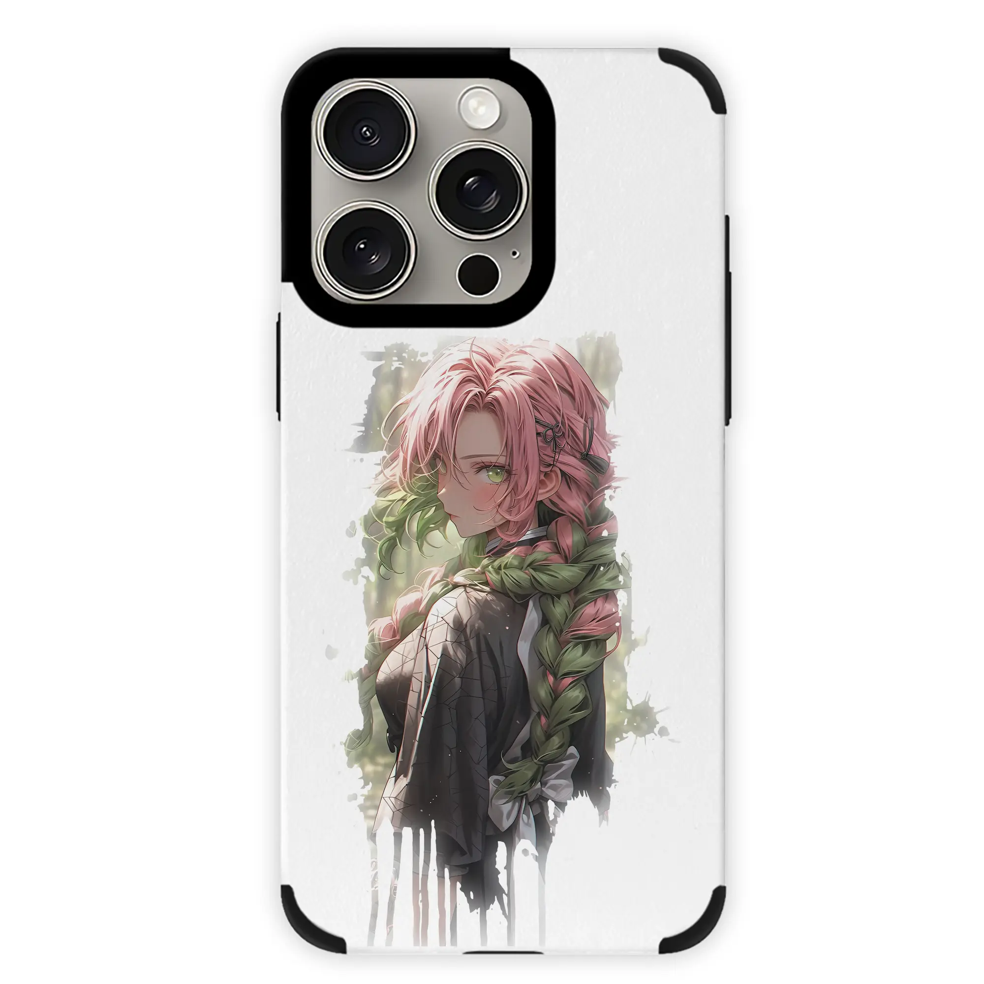 鬼滅の刃 グッズ,甘露寺 蜜璃 - IPhone15ProMax対応 ・ PUレザースマホケース ・ 耐衝撃 ・ 黄変防止 ・ 360度全面保護 ・ 柔らか手触り ・ 3D立体ボタン