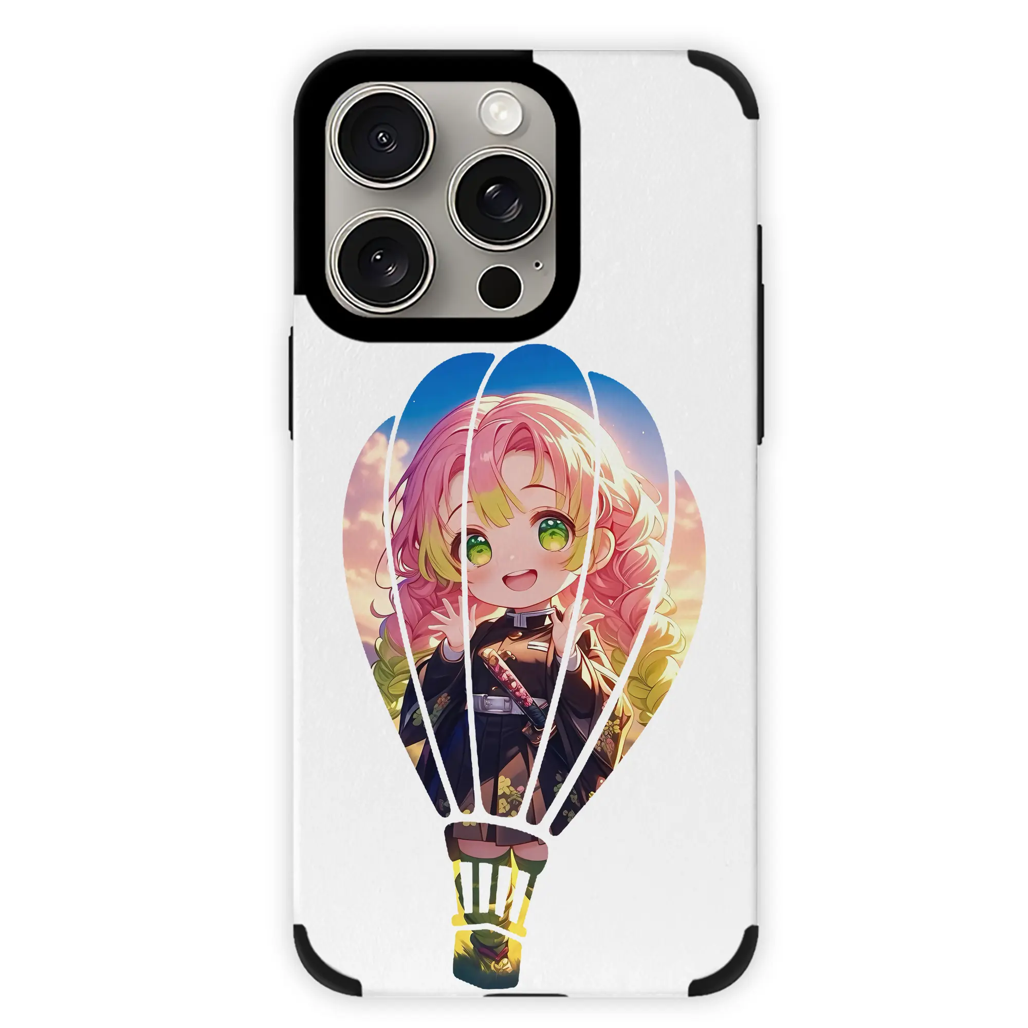 鬼滅の刃 グッズ,甘露寺 蜜璃 - IPhone15ProMax対応 ・ PUレザースマホケース ・ 耐衝撃 ・ 黄変防止 ・ 360度全面保護 ・ 柔らか手触り ・ 3D立体ボタン