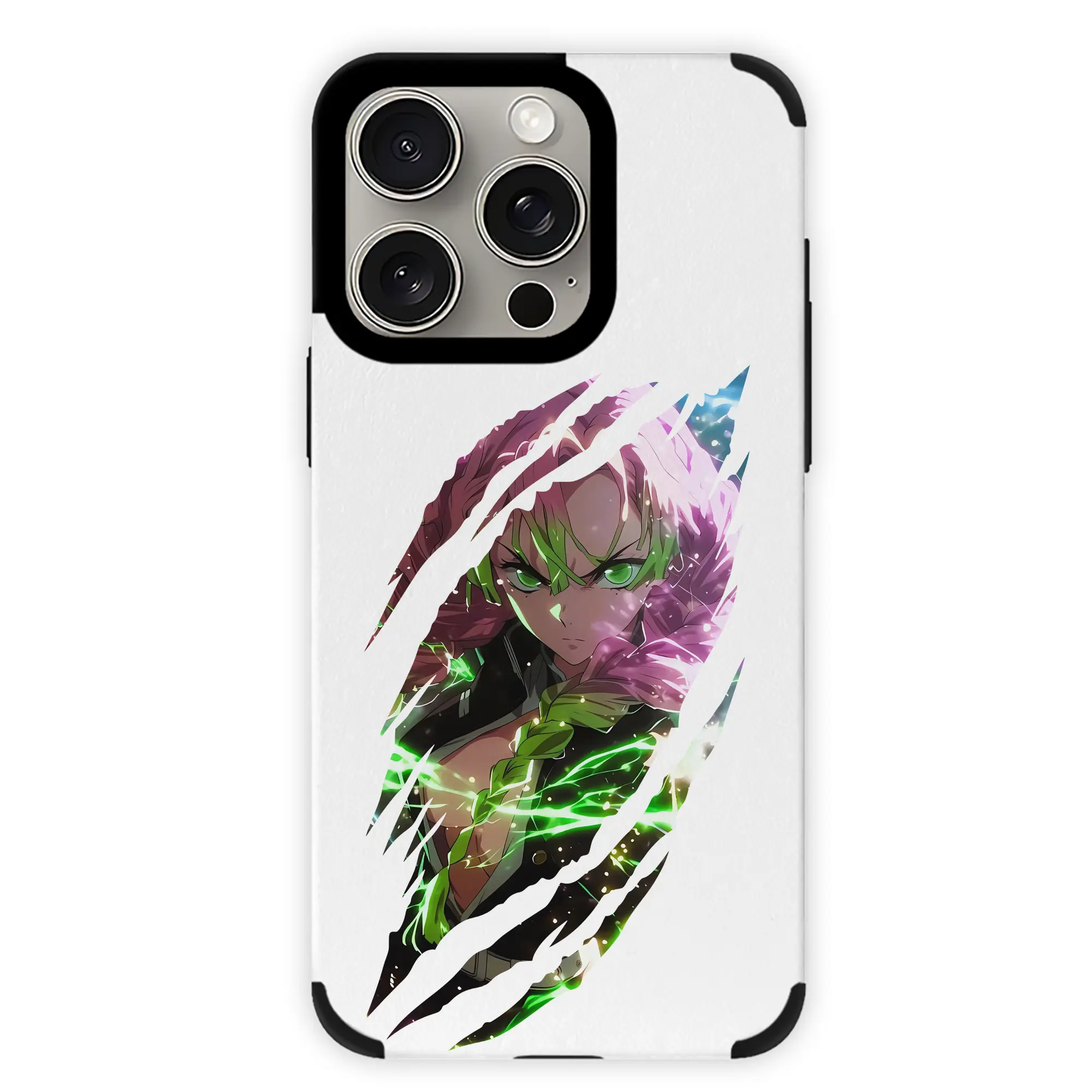 鬼滅の刃 グッズ,甘露寺 蜜璃 - IPhone15ProMax対応 ・ PUレザースマホケース ・ 耐衝撃 ・ 黄変防止 ・ 360度全面保護 ・ 柔らか手触り ・ 3D立体ボタン