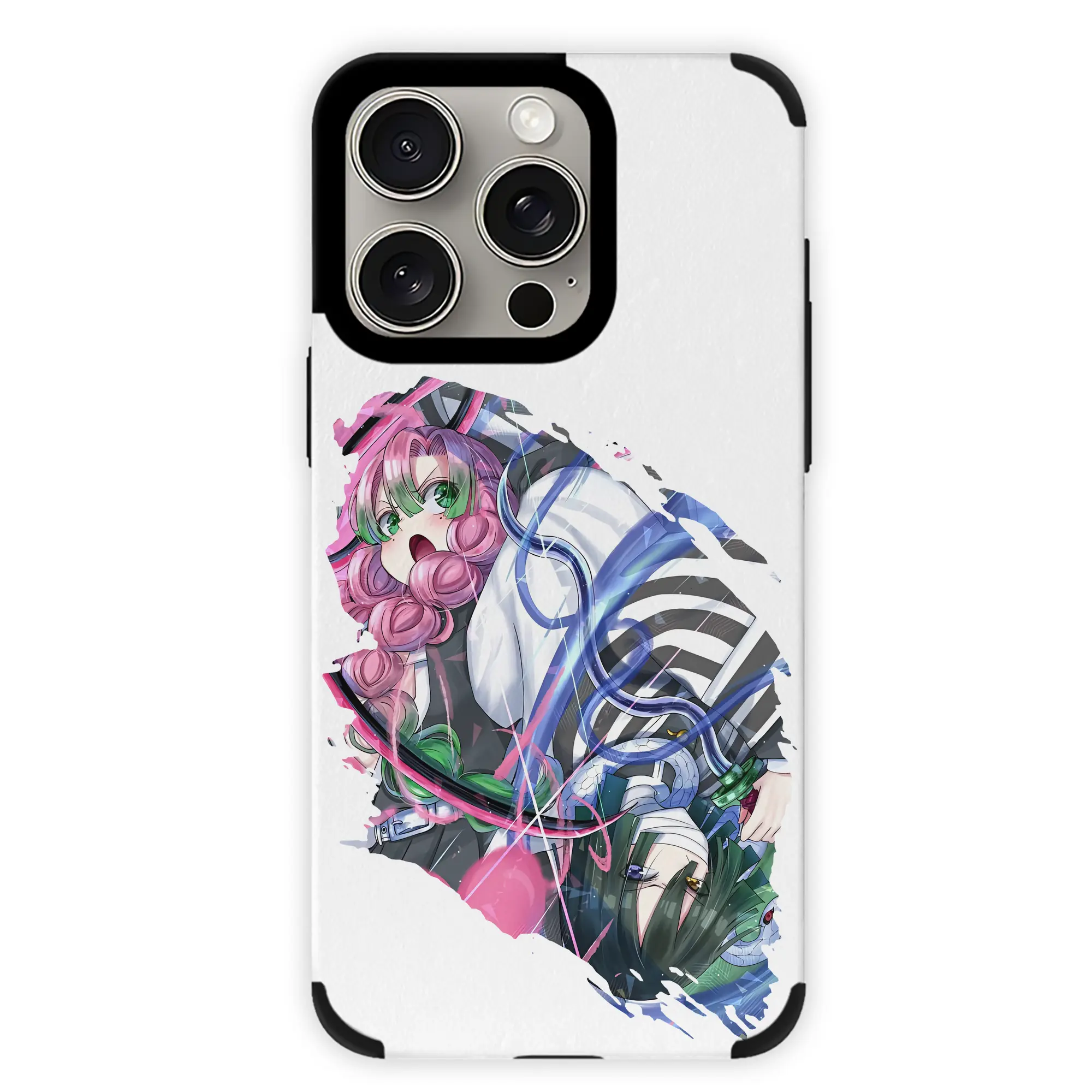 鬼滅の刃 グッズ,甘露寺 蜜璃 - IPhone15ProMax対応 ・ PUレザースマホケース ・ 耐衝撃 ・ 黄変防止 ・ 360度全面保護 ・ 柔らか手触り ・ 3D立体ボタン