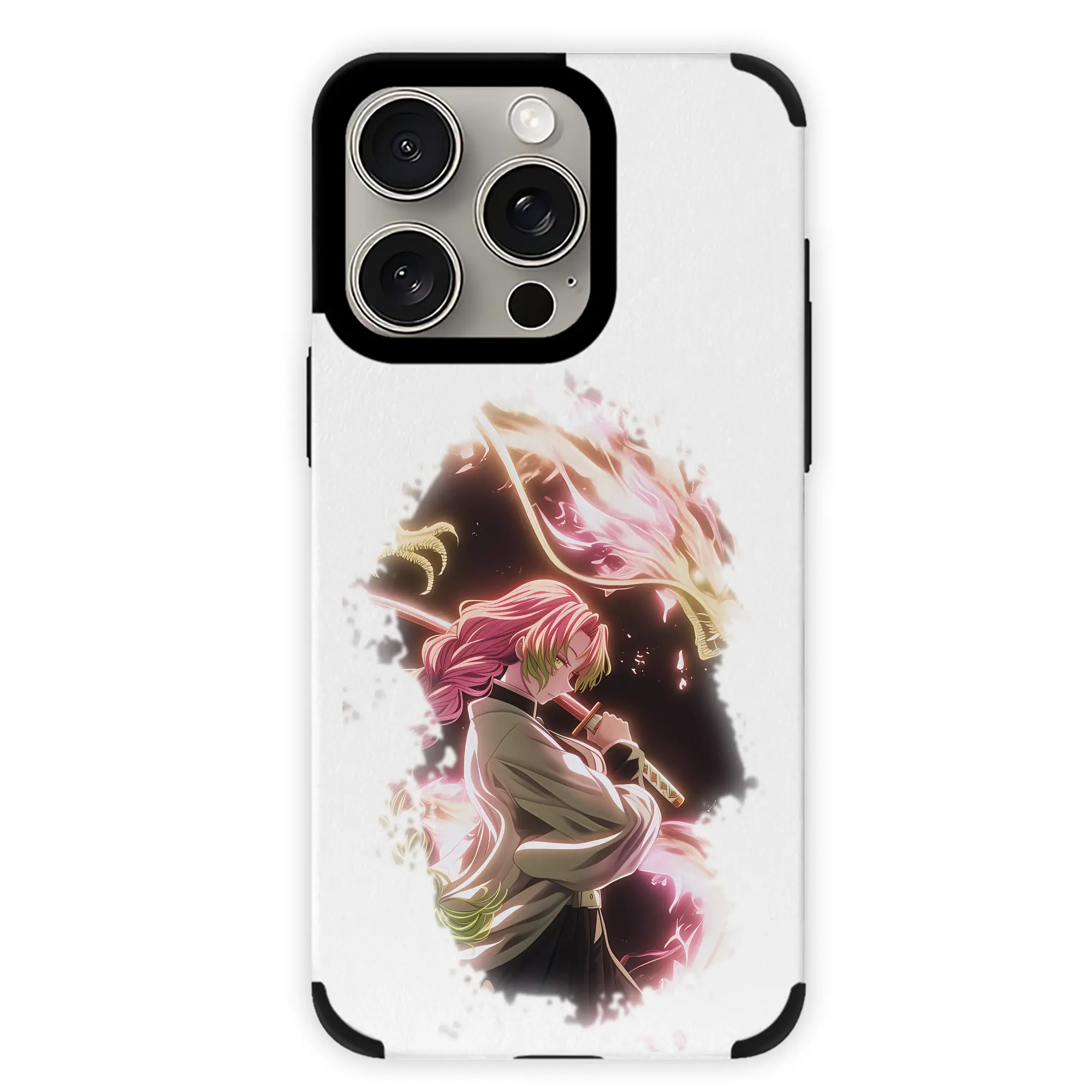 鬼滅の刃 グッズ,甘露寺 蜜璃 - IPhone15ProMax対応 ・ PUレザースマホケース ・ 耐衝撃 ・ 黄変防止 ・ 360度全面保護 ・ 柔らか手触り ・ 3D立体ボタン