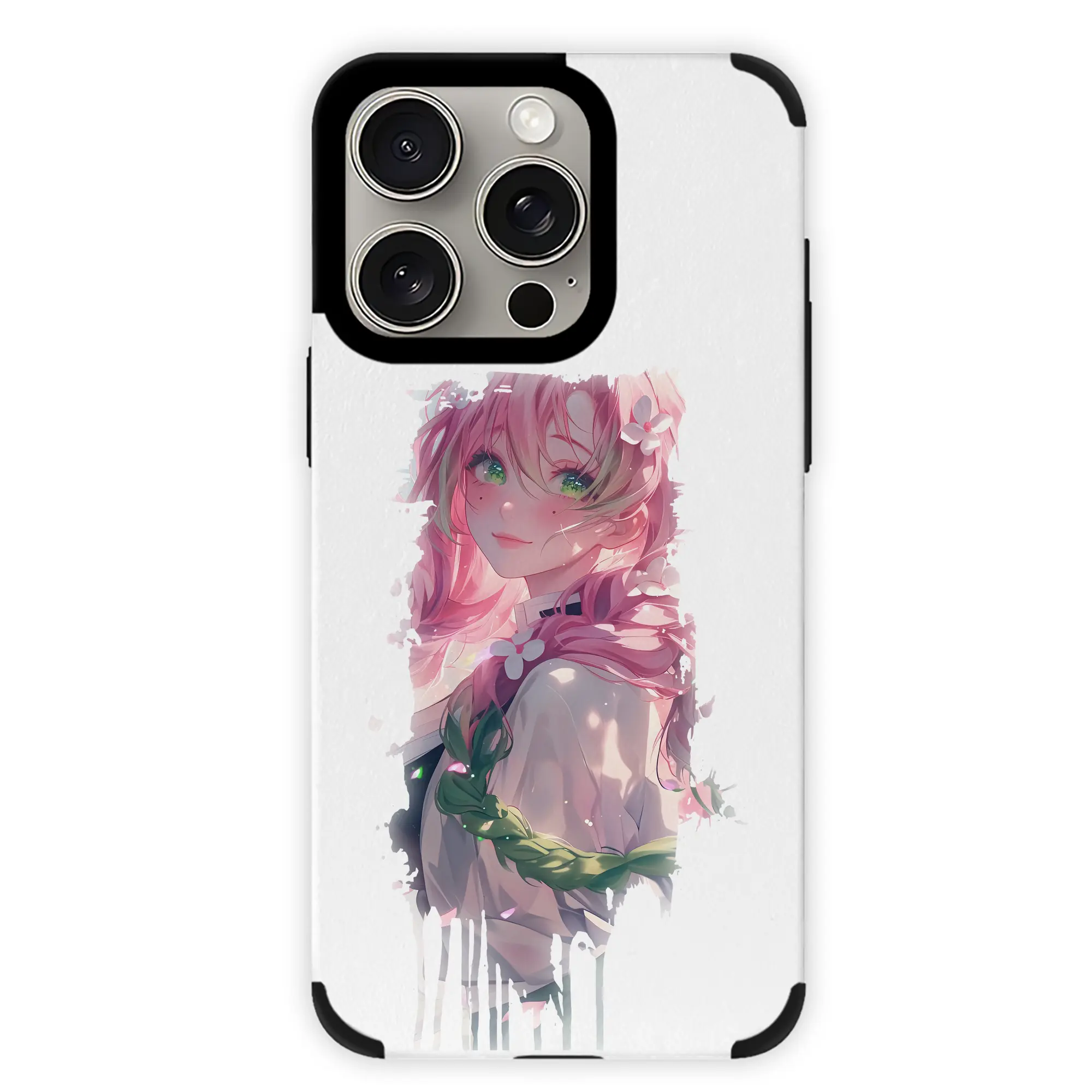 鬼滅の刃 グッズ,甘露寺 蜜璃 - IPhone15ProMax対応 ・ PUレザースマホケース ・ 耐衝撃 ・ 黄変防止 ・ 360度全面保護 ・ 柔らか手触り ・ 3D立体ボタン