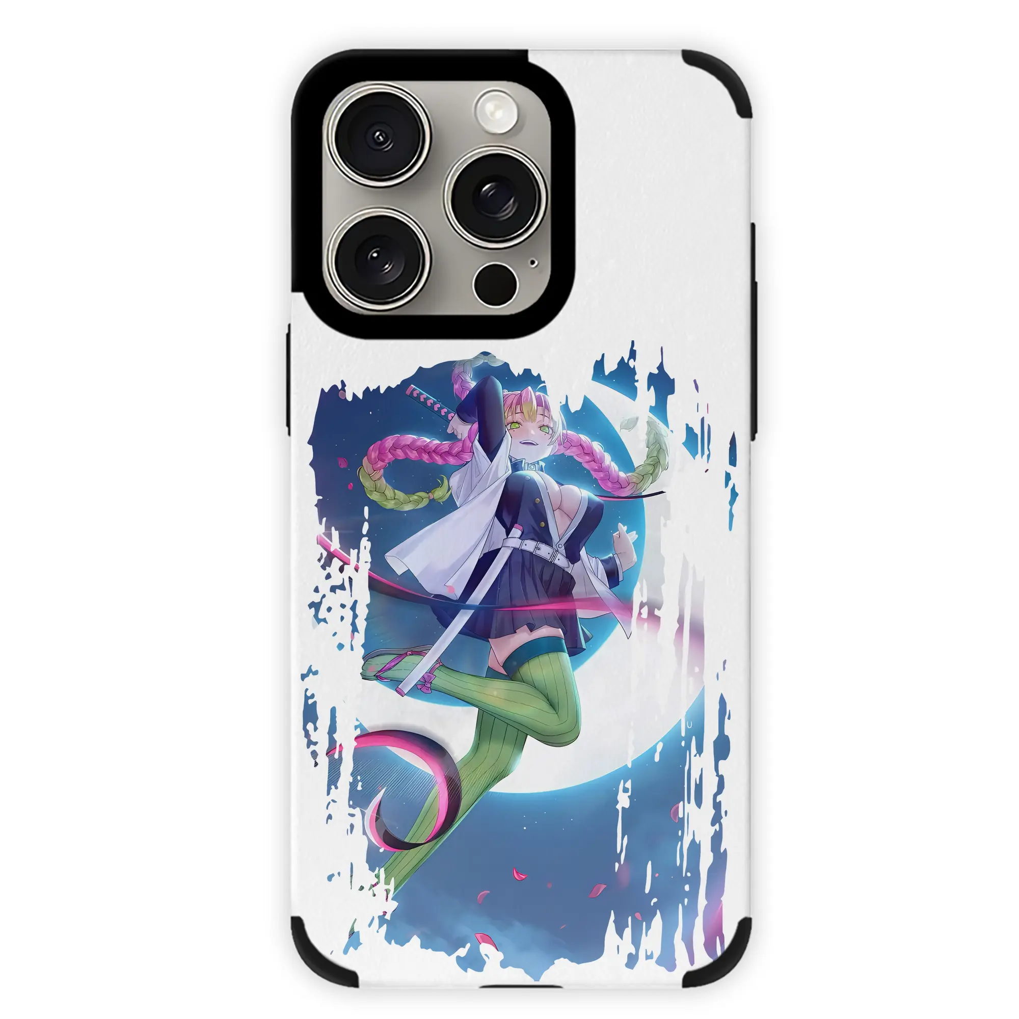 鬼滅の刃 グッズ,甘露寺 蜜璃 - IPhone15ProMax対応 ・ PUレザースマホケース ・ 耐衝撃 ・ 黄変防止 ・ 360度全面保護 ・ 柔らか手触り ・ 3D立体ボタン