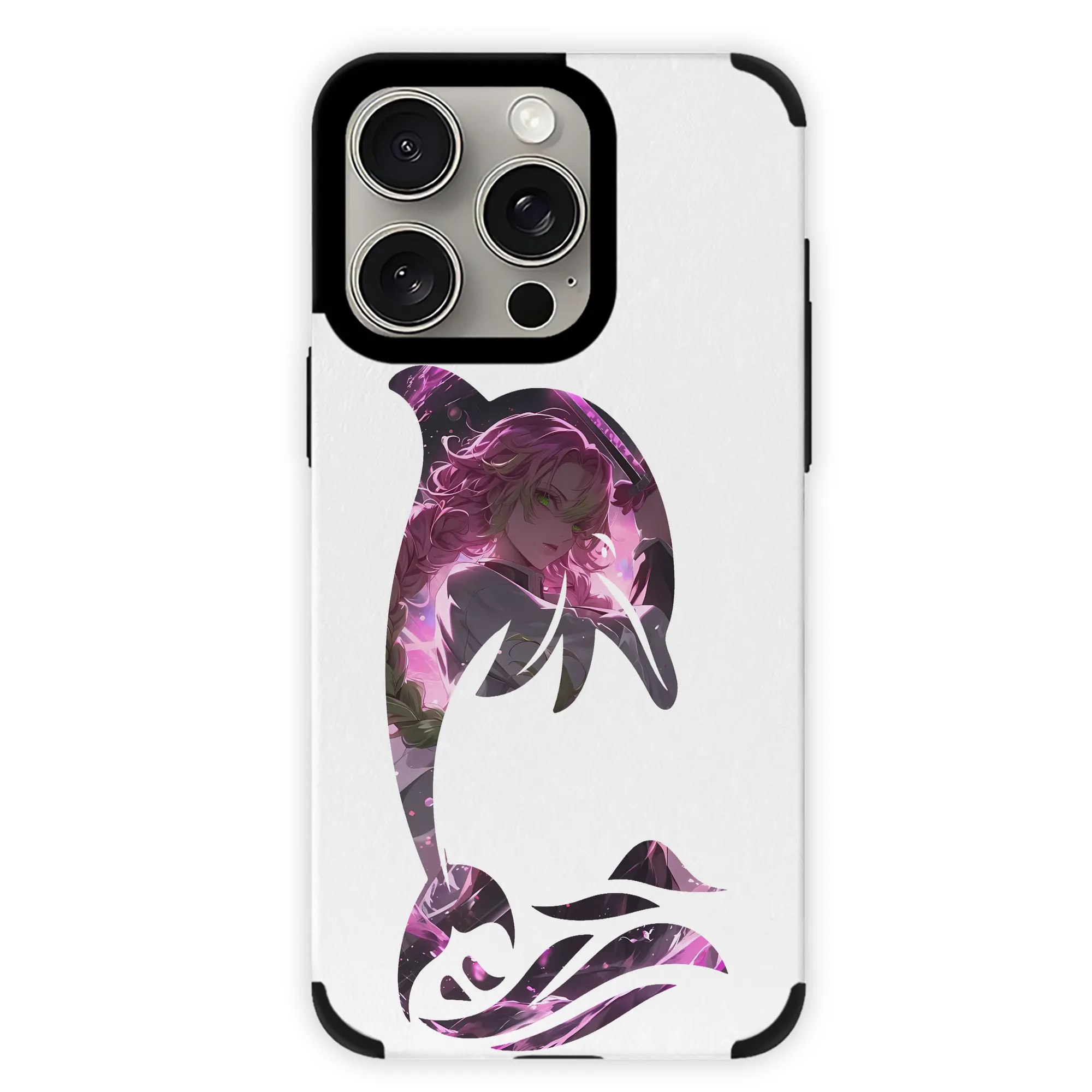 鬼滅の刃 グッズ,甘露寺 蜜璃 - IPhone15ProMax対応 ・ PUレザースマホケース ・ 耐衝撃 ・ 黄変防止 ・ 360度全面保護 ・ 柔らか手触り ・ 3D立体ボタン