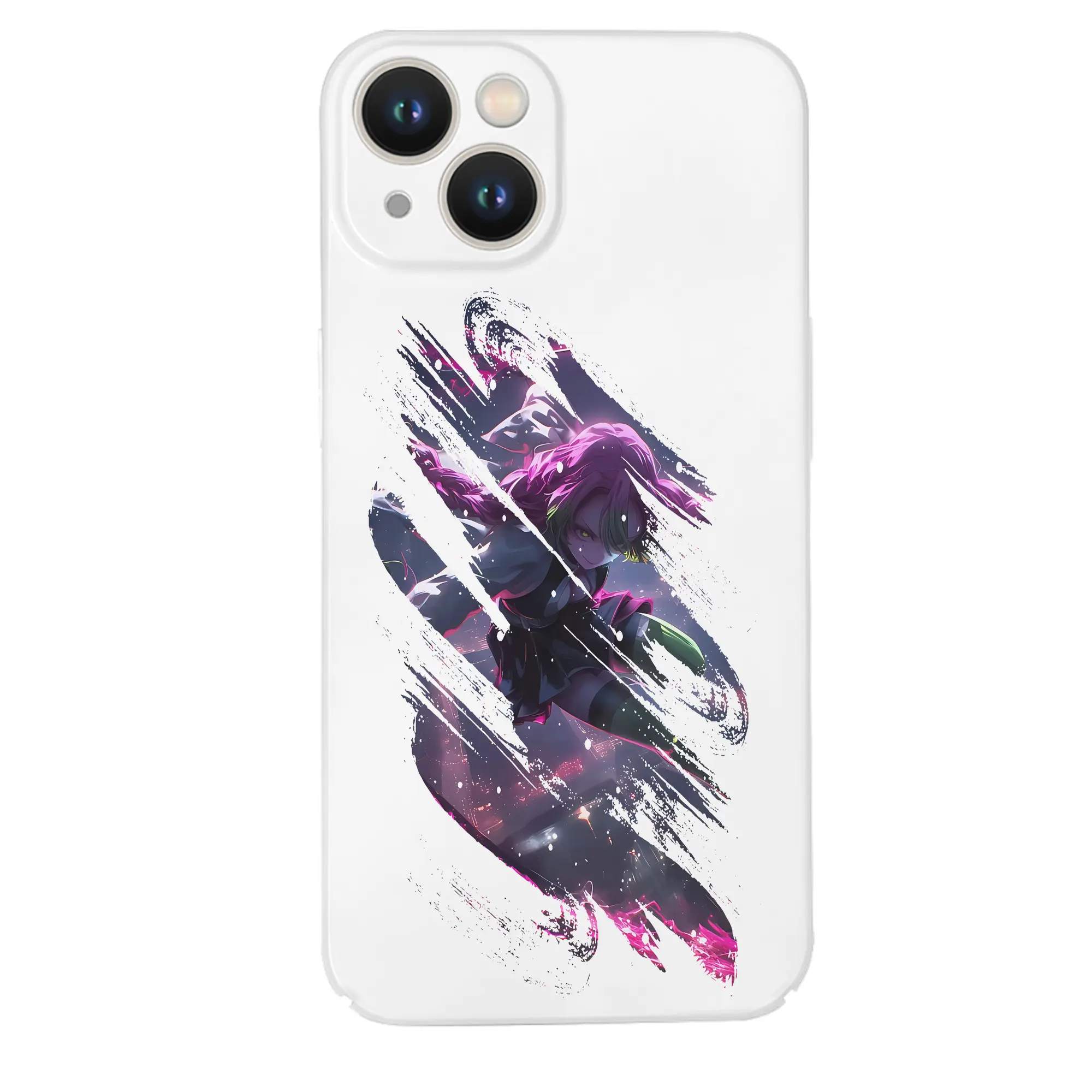 鬼滅の刃 グッズ,甘露寺 蜜璃 - IPhone 14シリーズ対応 ・ ハードケース ・ 衝撃吸収 ・ 360度密着 ・ カメラ保護 ・ 高品質プラスチック ・ 快適操作
