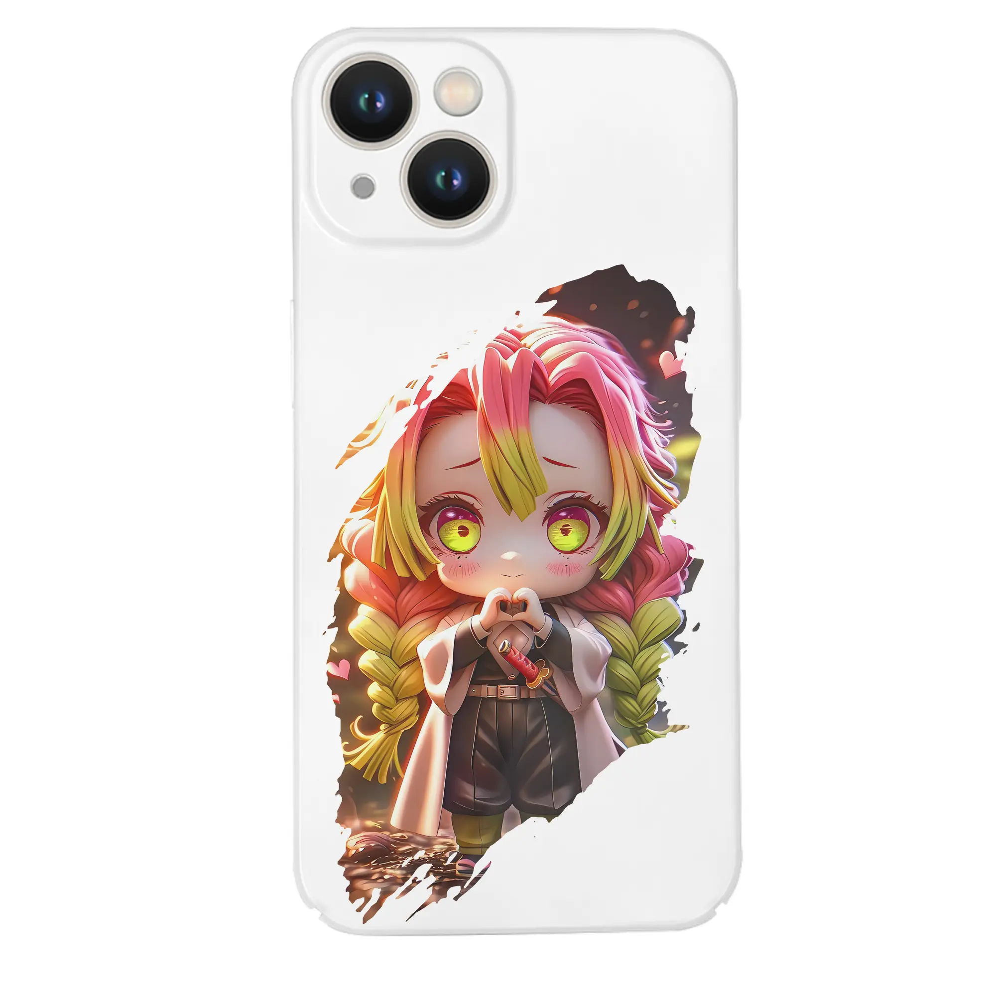 鬼滅の刃 グッズ,甘露寺 蜜璃 - IPhone 14シリーズ対応 ・ ハードケース ・ 衝撃吸収 ・ 360度密着 ・ カメラ保護 ・ 高品質プラスチック ・ 快適操作